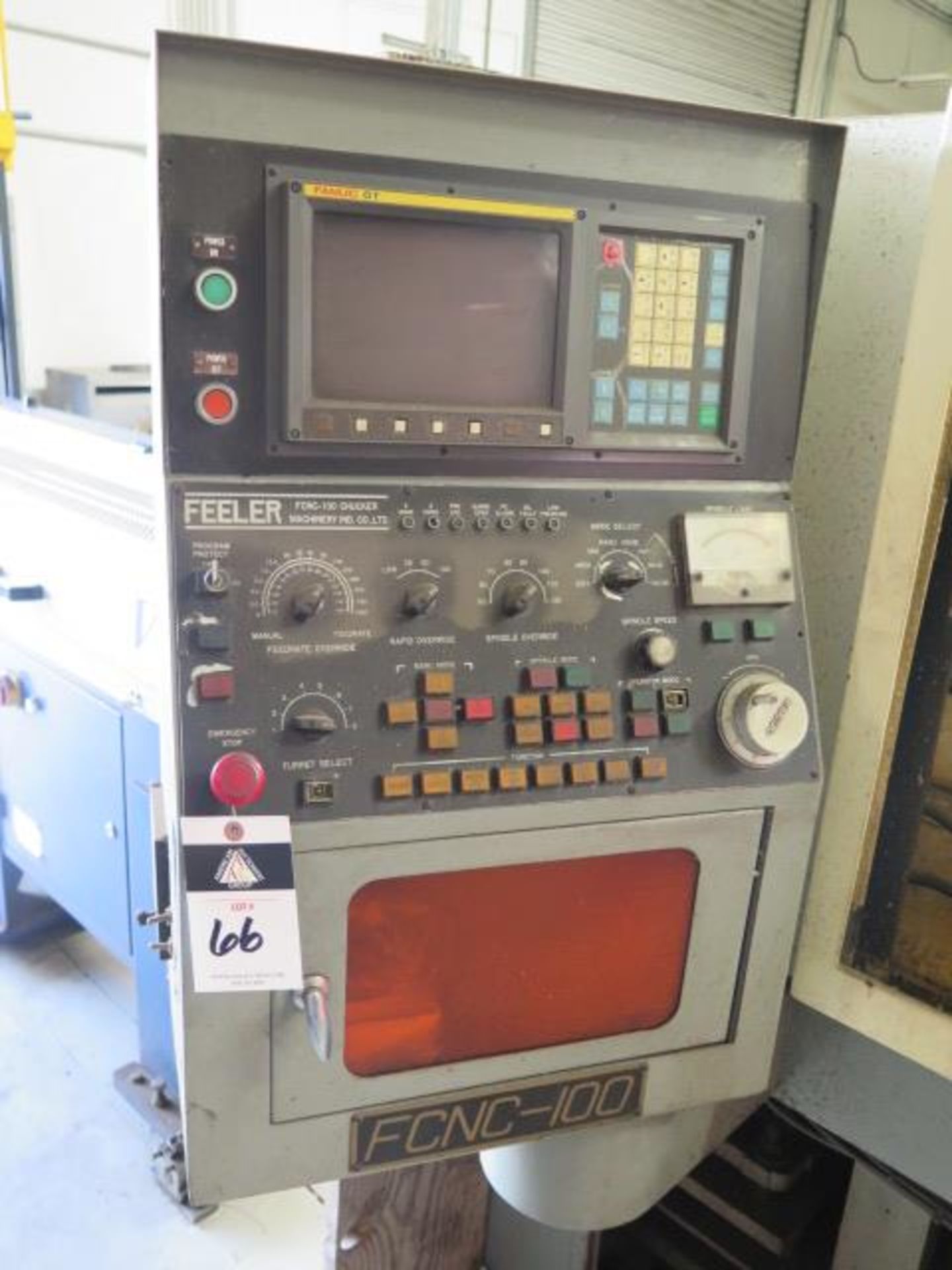 Feeler FCNC-100 CNC Chucker (FOR PARTS)w/ Fanuc 0T Controls,8-Station Turret, 16C Spindle,SOLD AS IS - Bild 8 aus 11
