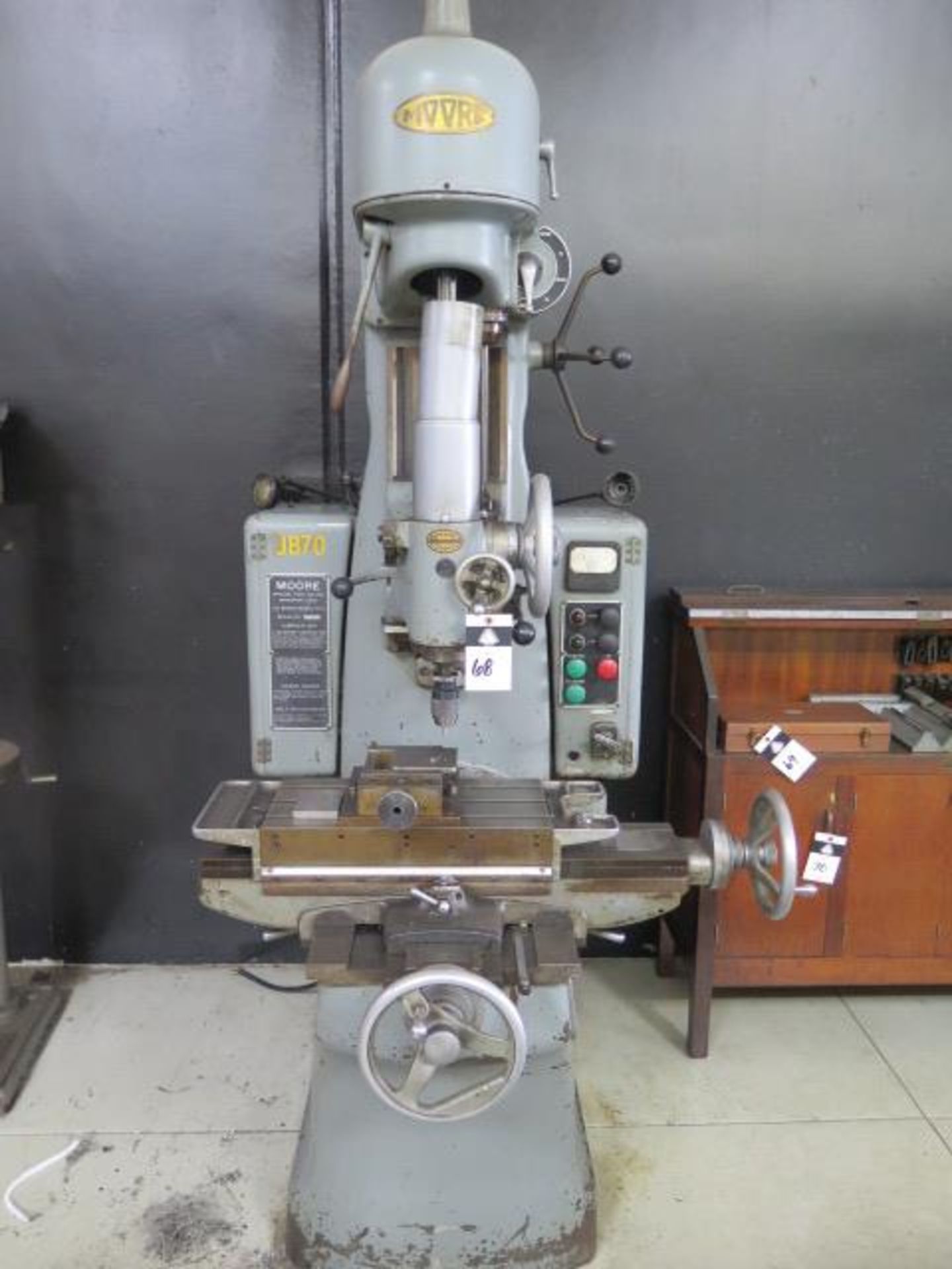 Moore No. 2 Jig Boring Machine s/n 5791 w/ 2500 RPM, Moore Taper Spindle, Power Feed, SOLD AS IS - Bild 2 aus 12