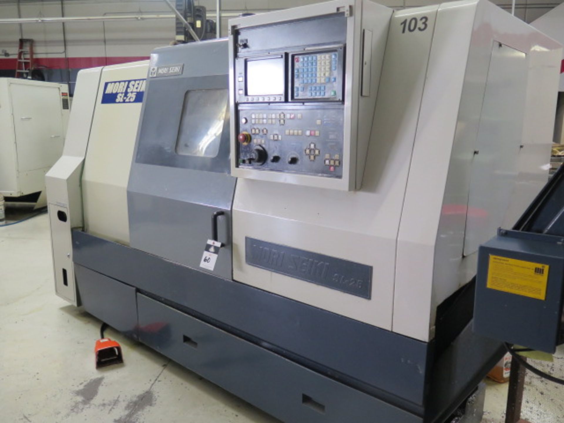 Moti Seiki SL-25BS CNC Turning Center s/n 5102 w/ Fanuc Cont, Tool Presetter, 10-Station, SOLD AS IS - Bild 3 aus 15