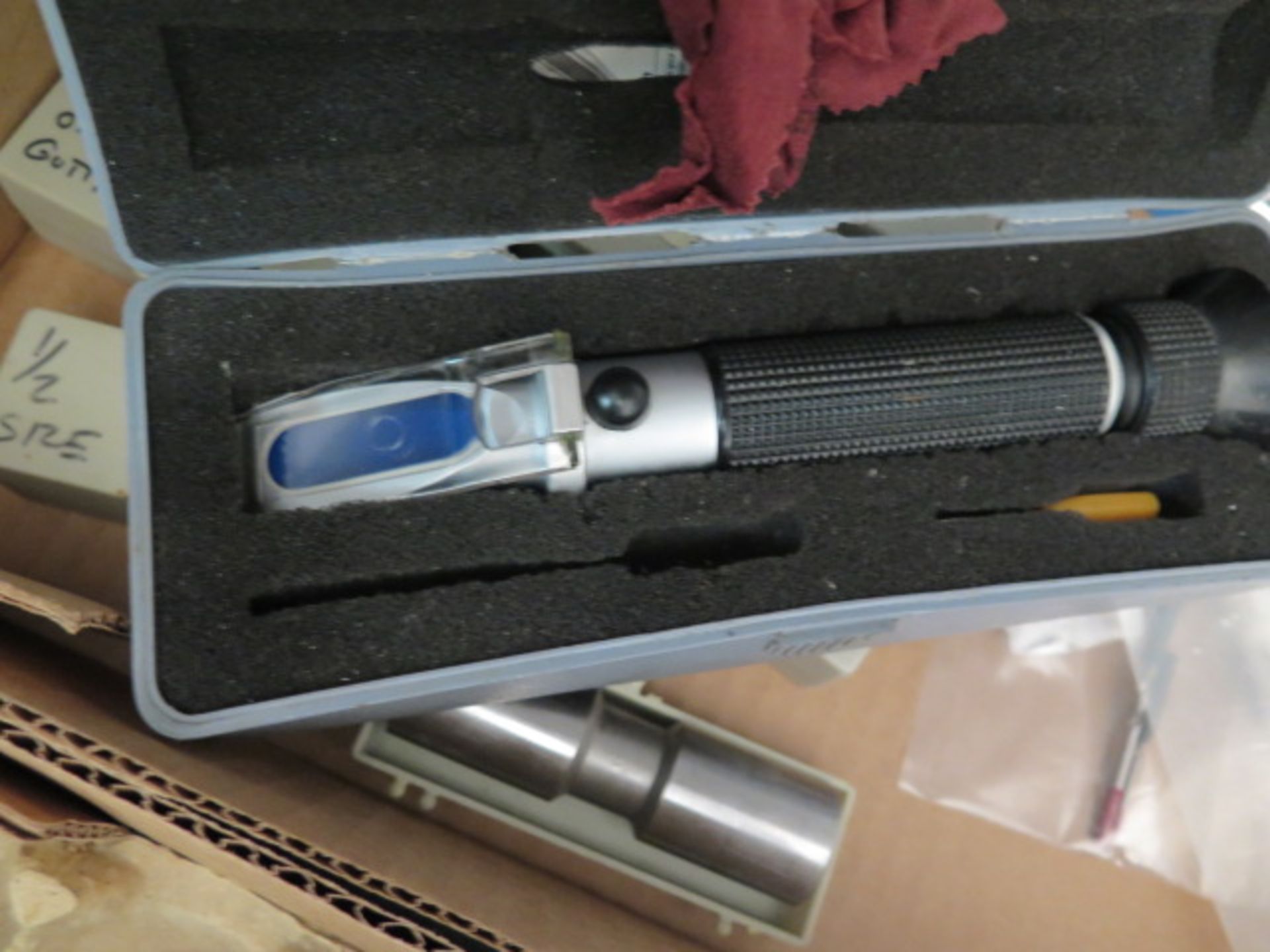 Mitutoyo 6" Dial Caliper, 0-3" Depth Mic, Refractometer, Indical Gage and Thermometer (SOLD AS- - Image 6 of 6