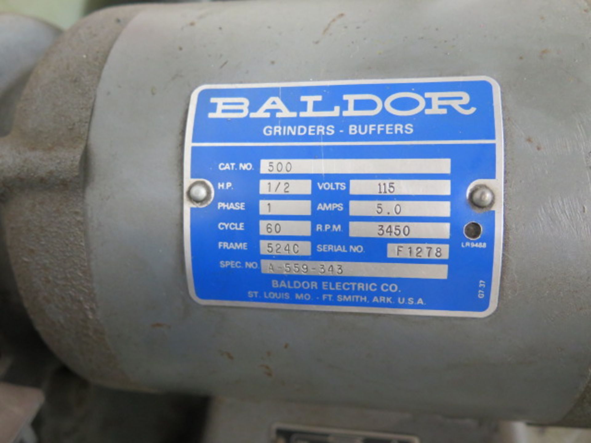 Baldor Carbide Tool Grinders (2 - FOR PARTS) (SOLD AS-IS - NO WARRANTY) - Image 4 of 7