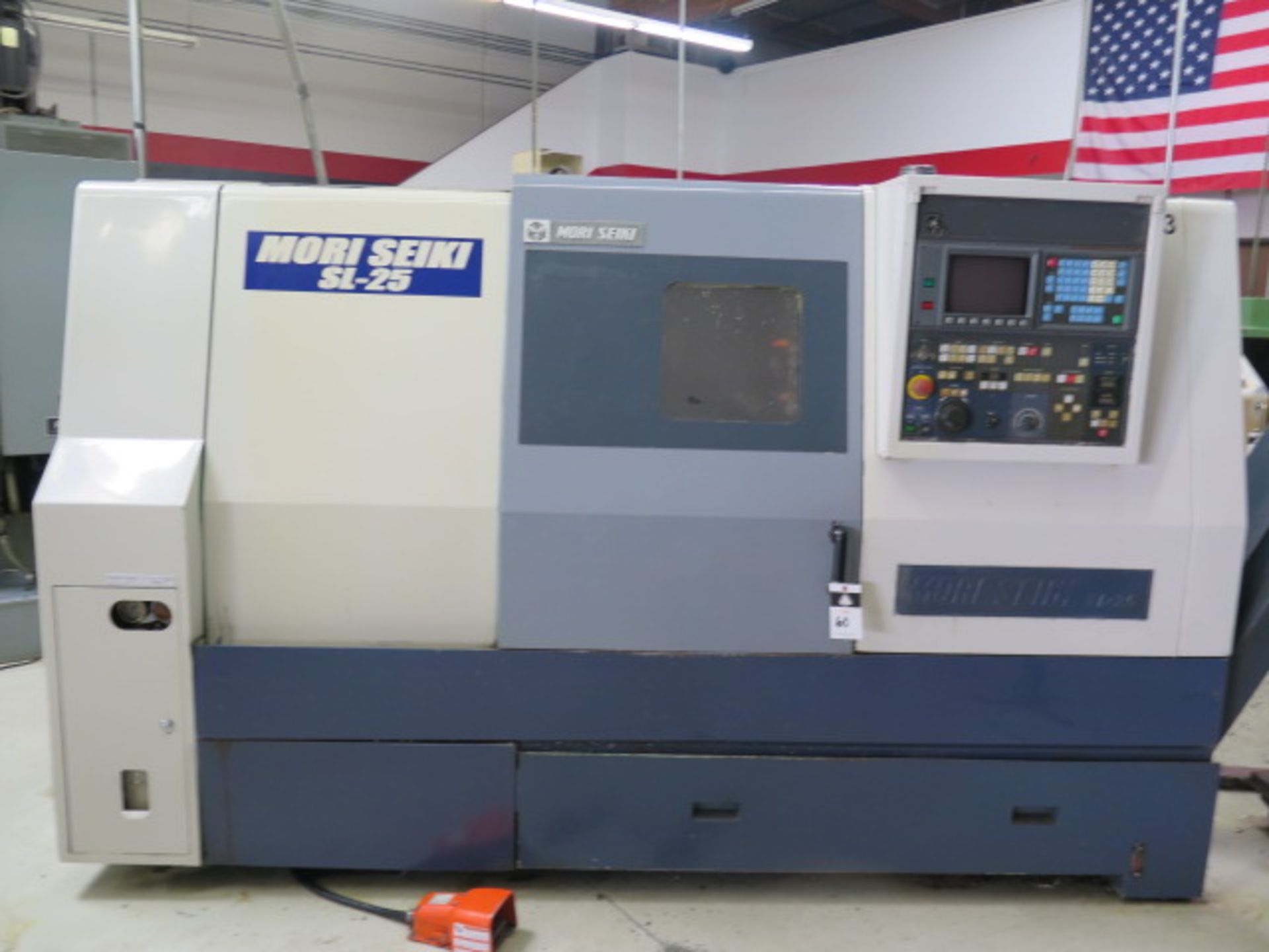 Moti Seiki SL-25BS CNC Turning Center s/n 5102 w/ Fanuc Cont, Tool Presetter, 10-Station, SOLD AS IS