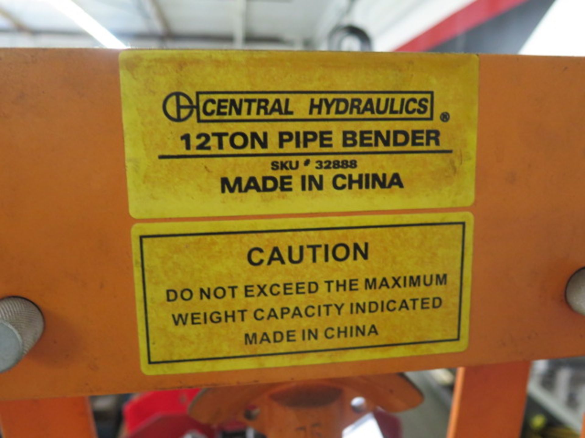 Central Hydraulics 12-Ton Hydraulic Tube Bender (SOLD AS-IS - NO WARRANTY) - Image 5 of 5
