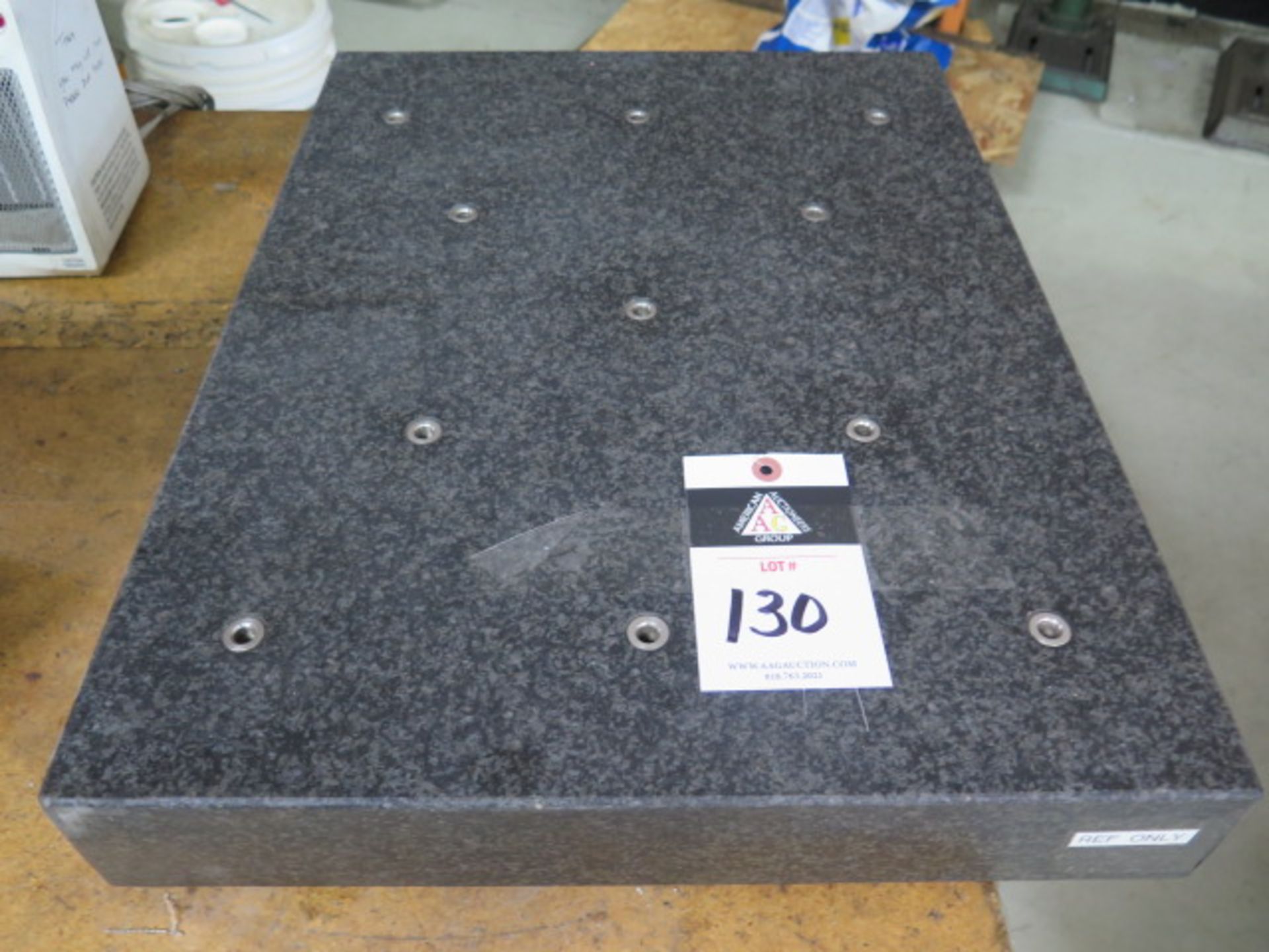 18" x 24" x 3" Tapped-Hole Granite Surface Plate (SOLD AS-IS - NO WARRANTY)