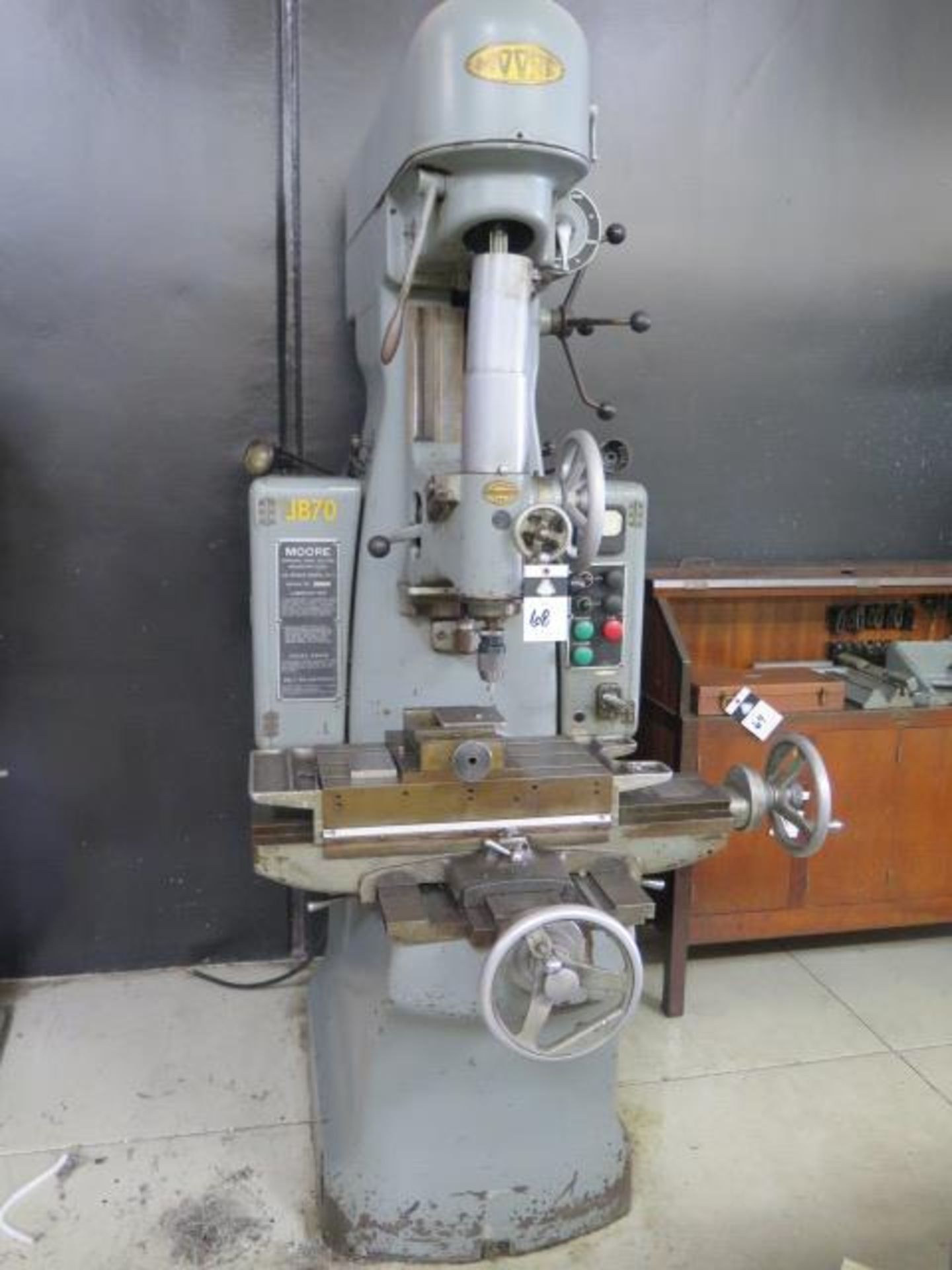 Moore No. 2 Jig Boring Machine s/n 5791 w/ 2500 RPM, Moore Taper Spindle, Power Feed, SOLD AS IS