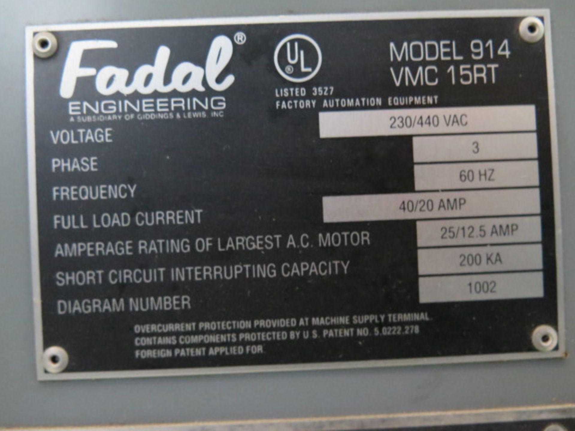 Fadal VMC15 CNC VMC s/n 9707610 w/ Fadal CNC88HS Controls, 21-Station ATC, SOLD AS IS - Bild 14 aus 15