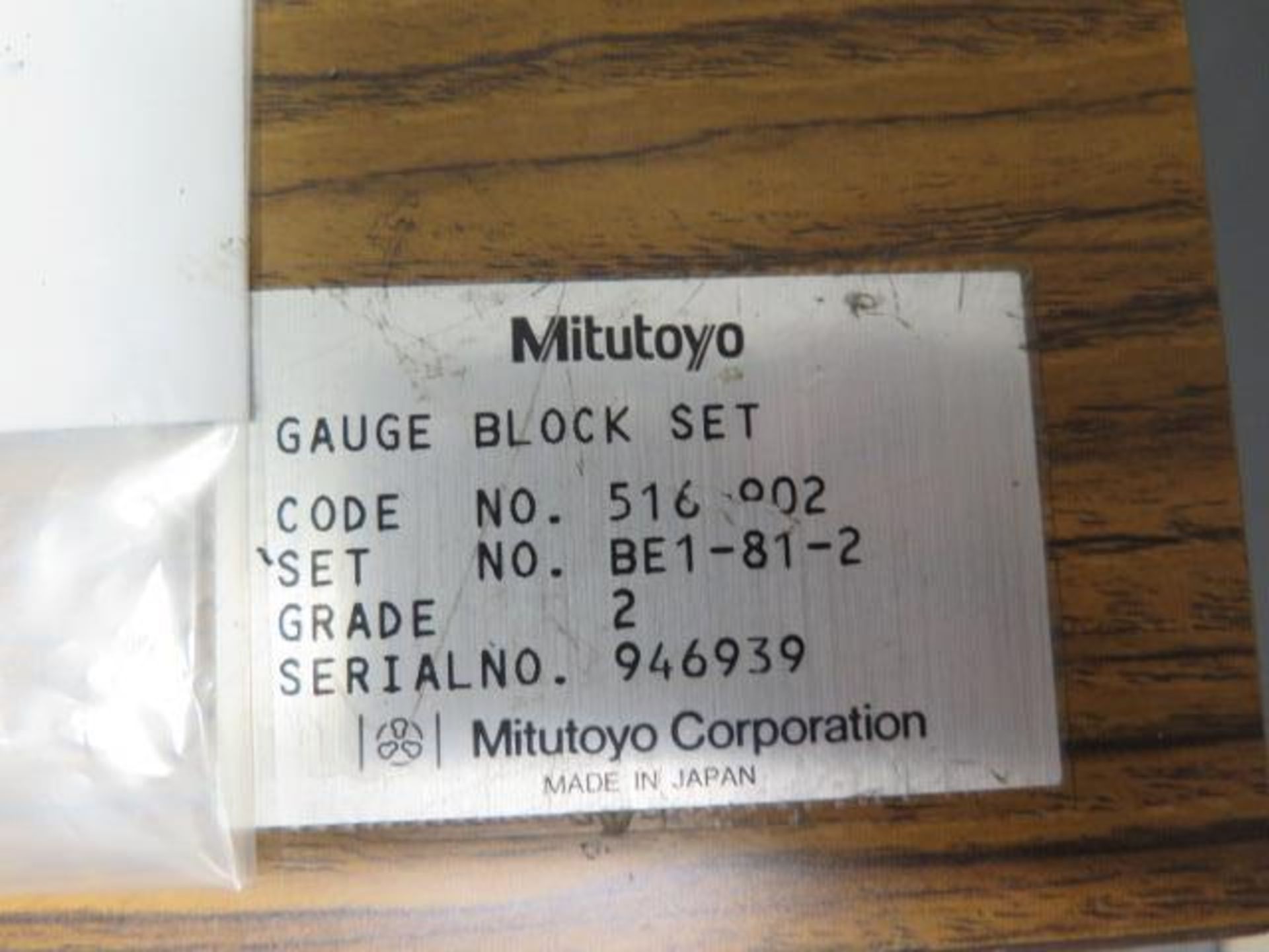 Mitutoyo Gage Block Set (SOLD AS-IS - NO WARRANTY) - Image 5 of 5