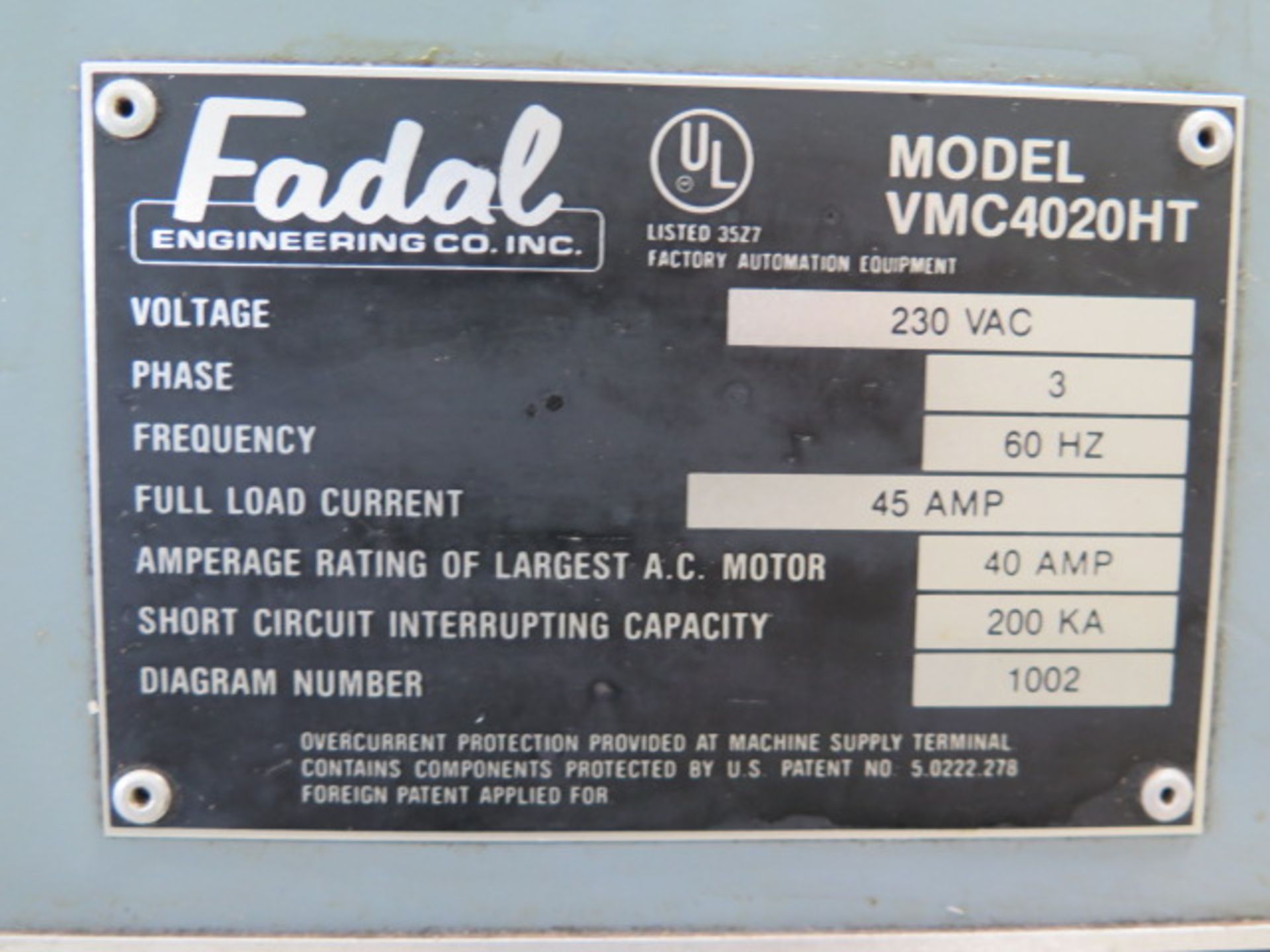 Fadal VMC 4020 CNC VMC s/n 9304219 w/ Fadal CNC88HS Controls, 21-Station, SOLD AS IS - Bild 14 aus 15