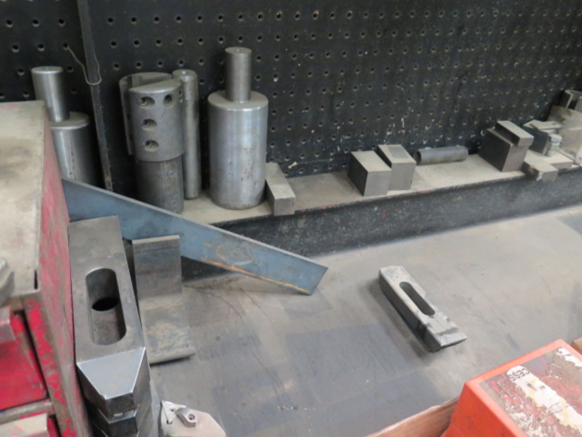 Heavy Duty Steel Table w/ Mill Clamps, Drawered Cabinet and Misc Tooling (SOLD AS-IS - NO WARRANTY) - Image 6 of 10