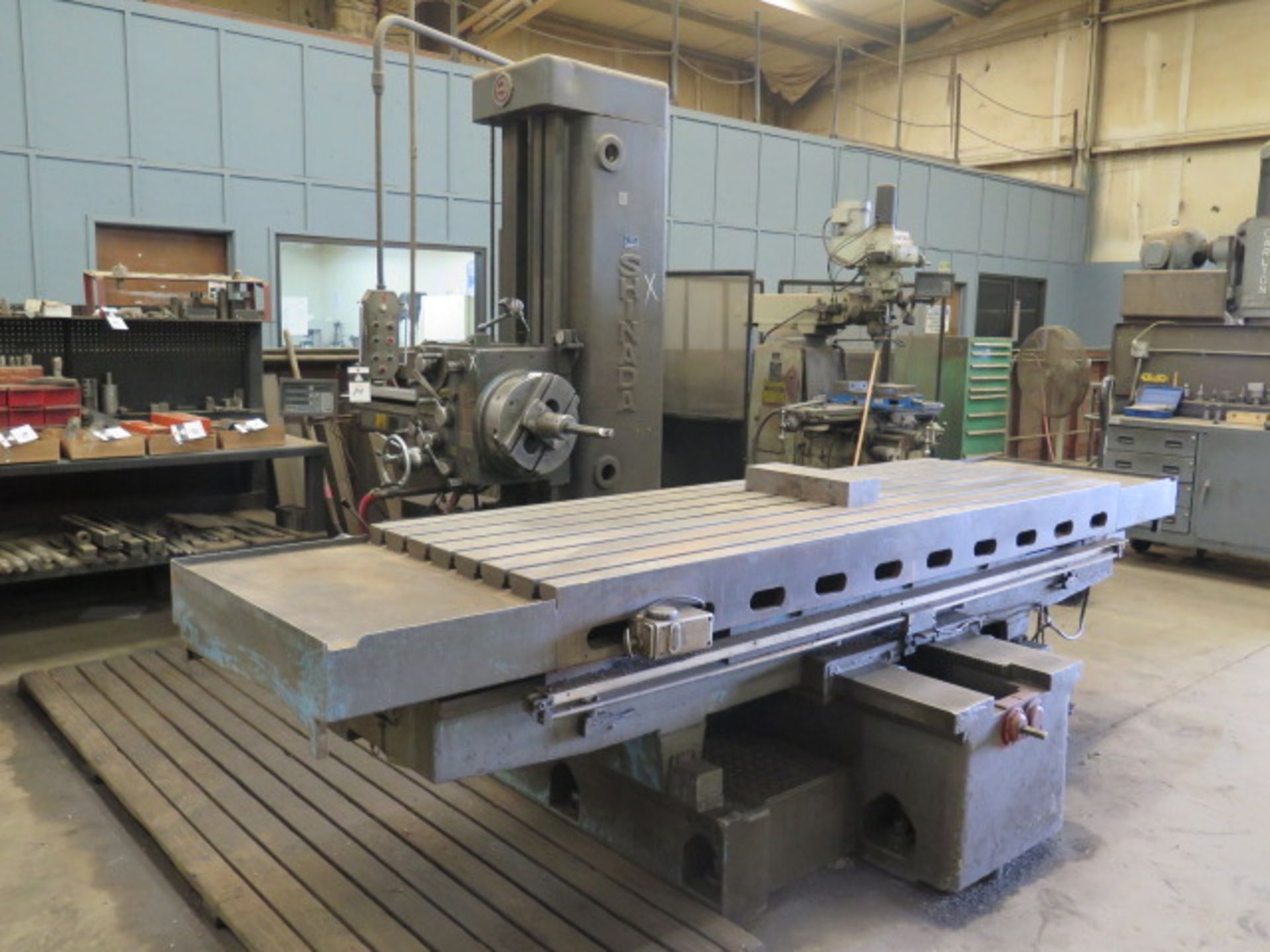 Shinada SBH-80 Horizontal Boring Mill s/n 754 w/ Newall DP700 Program DRO, 12-1200 RPM, SOLD AS IS