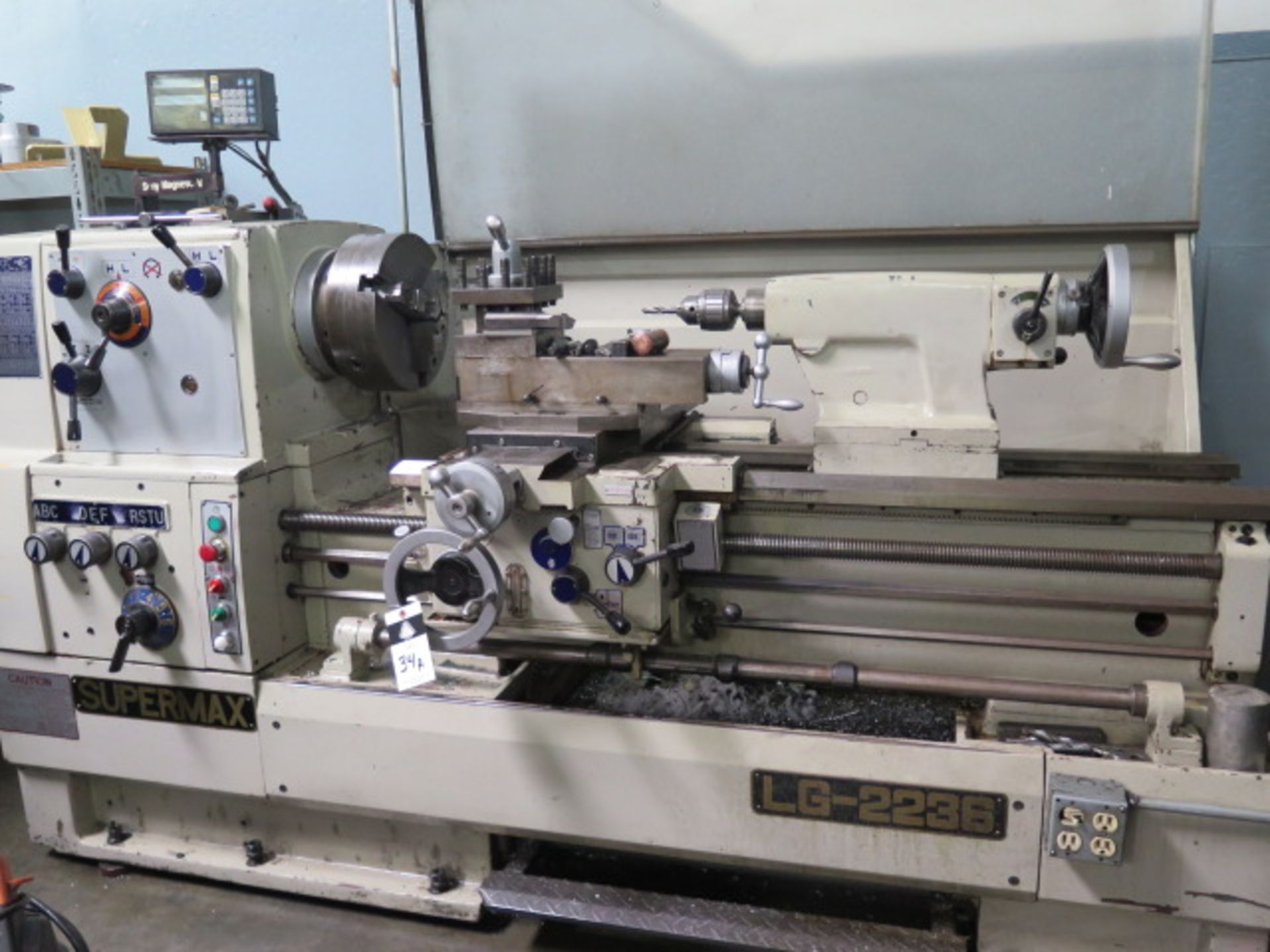 Supermax LG2236G 22" x 36" Geared Head Gap Bed Lathe w/ Sony DRO, 20-1550 RPM, Inch/mm, SOLD AS IS - Image 2 of 18