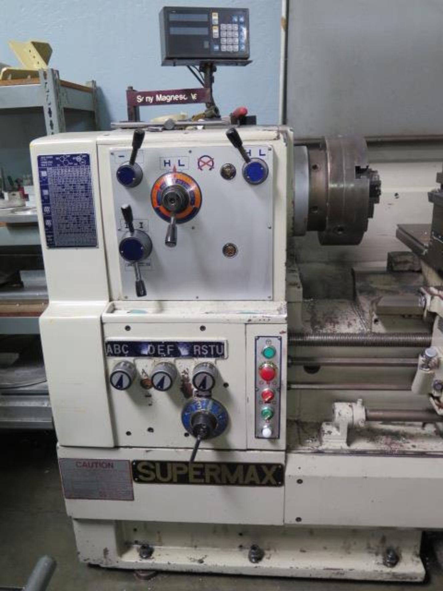 Supermax LG2236G 22" x 36" Geared Head Gap Bed Lathe w/ Sony DRO, 20-1550 RPM, Inch/mm, SOLD AS IS - Image 3 of 18