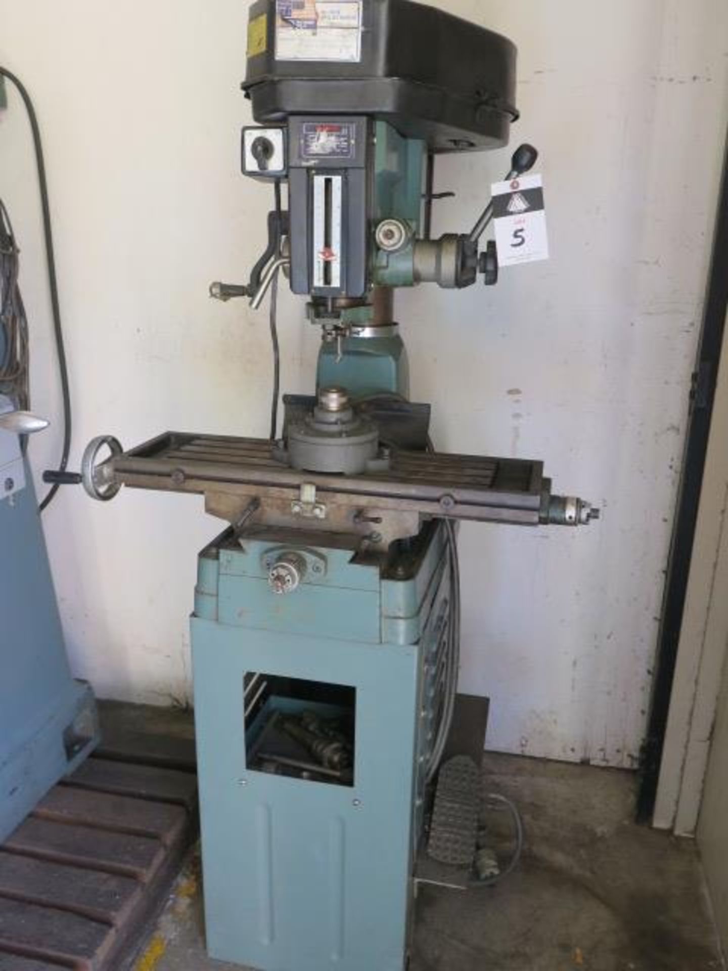 Enco 105-1120 Mill/Drill Machine s/n 236304 w/ R8 Spindle, Pneumatic 5C Collet Closer, SOLD AS IS