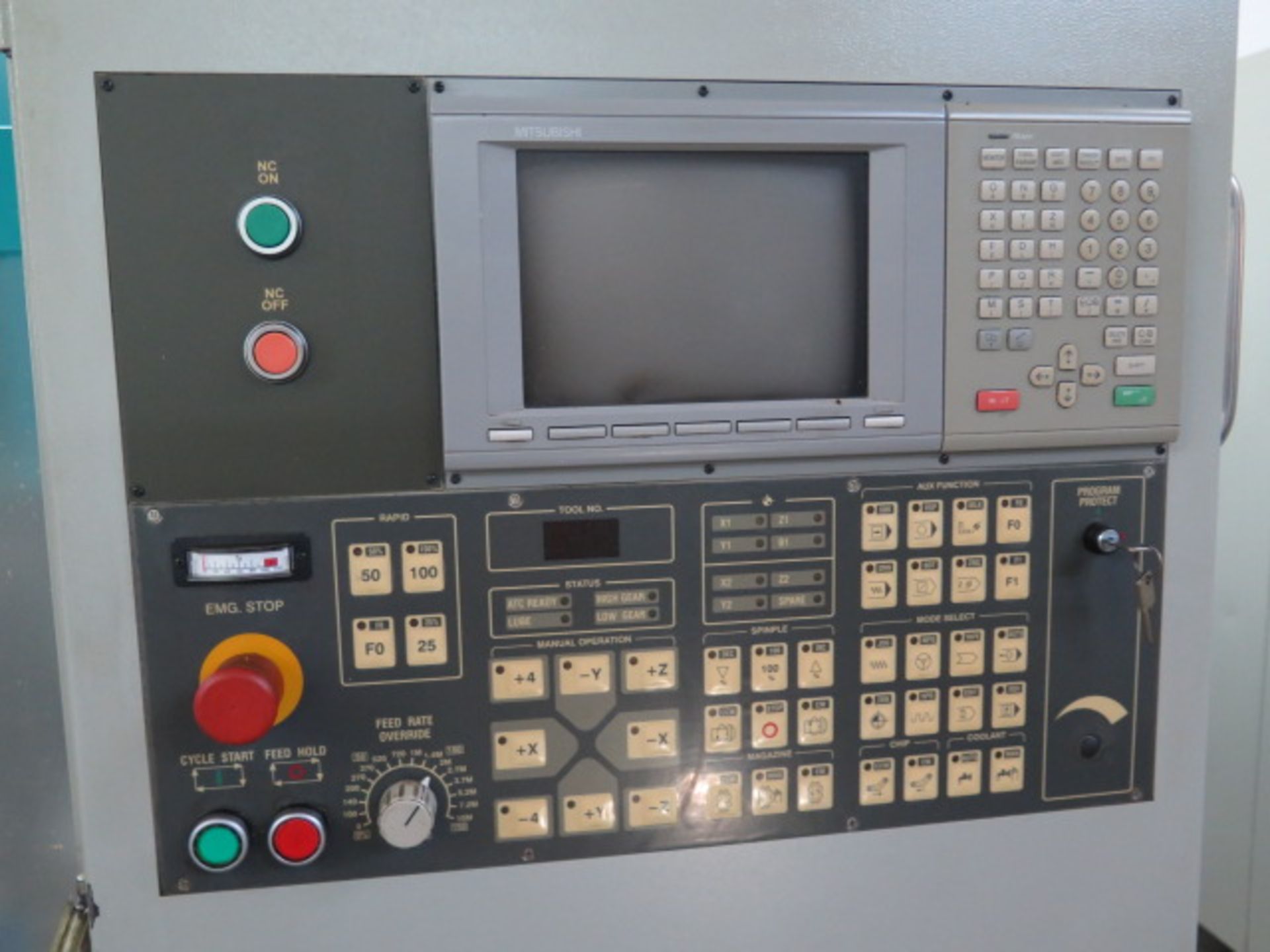 Akira Seiki Performa V2 CNC VMC w/ Mitsubishi Controls, Hand Wheel, 20-Station, SOLD AS IS - Image 10 of 14