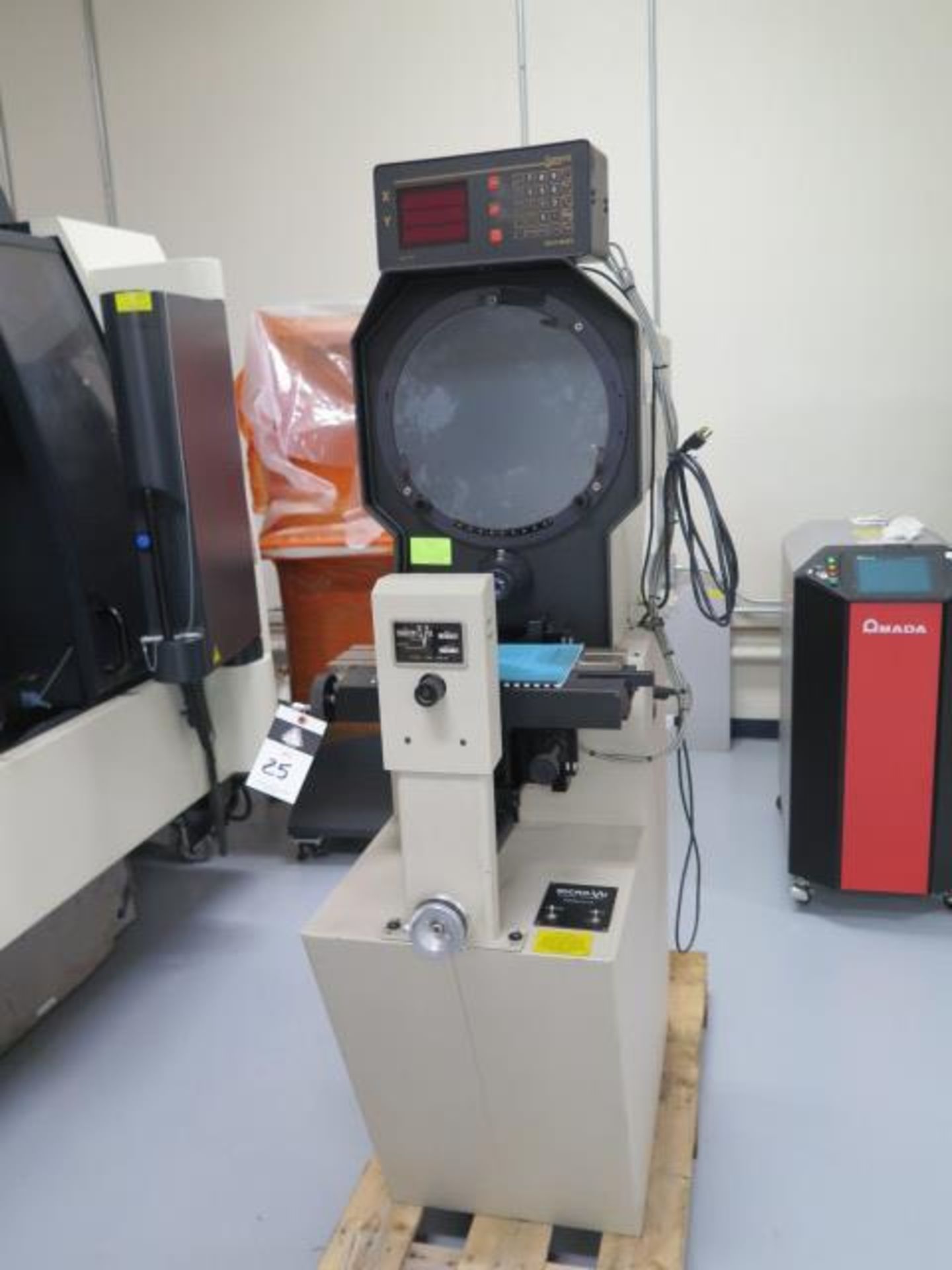 MicroVu mdl. H-14 14” Optical Comparator s/n 3328 w/ Sargon DRO, Surface and Profile, SOLD AS IS
