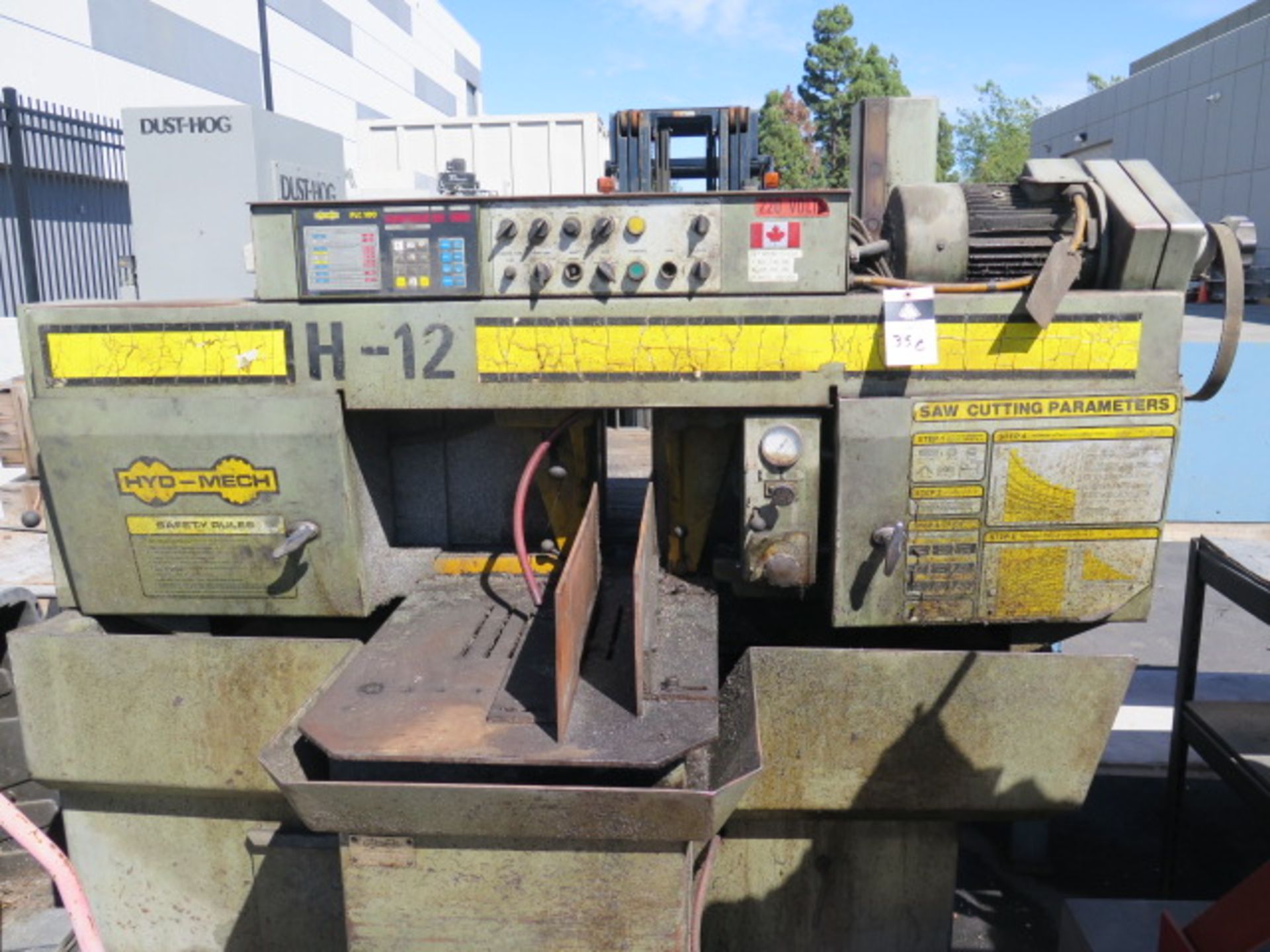 Hyd-Mech H-12 12" Automatic Horizontal Band Saw (NEEDS HYDRAULIC ADJUSTMENT) s/n A0293079,SOLD AS IS