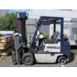 Komatsu 5000 Lb Cap LPG Forklift w/ 3-Stage Mast, Side Shift, 4th Actuator Lever, SOLD AS IS