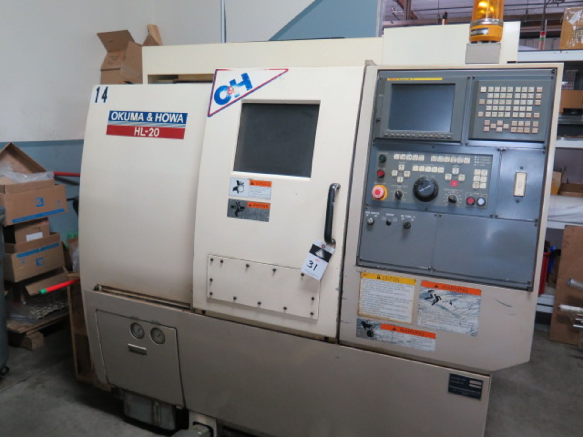 Okuma & Howa HL-20 CNC Turning Center s/n 00888 w/ Fanuc 18i-T Controls, 12-Station, SOLD AS IS - Bild 2 aus 12
