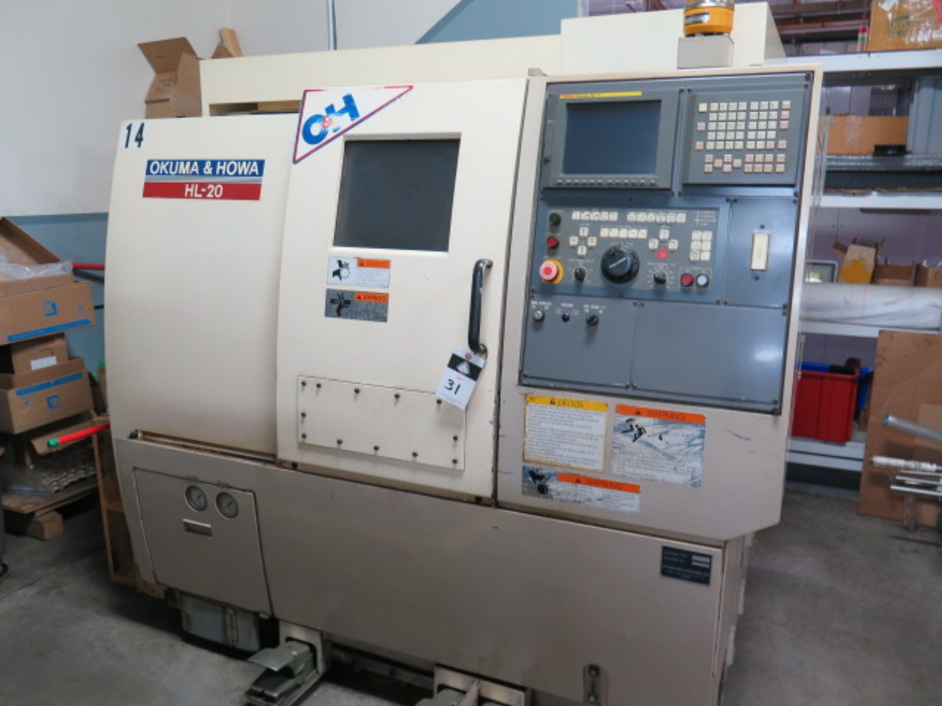 Okuma & Howa HL-20 CNC Turning Center s/n 00888 w/ Fanuc 18i-T Controls, 12-Station, SOLD AS IS