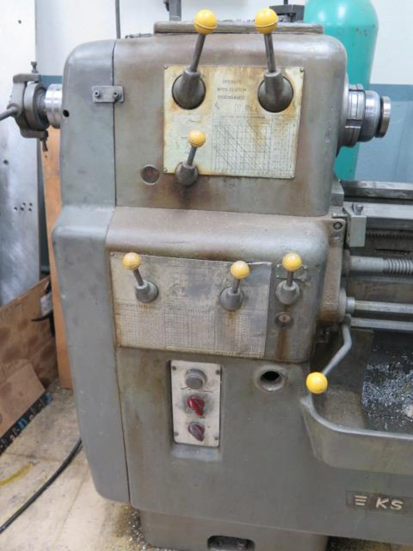 Saimp KS-155 Geared Head Lathe s/n 2636 w/ 45-1500 RPM, Inch/mm Threading, Tailstock, SOLD AS IS - Image 3 of 12