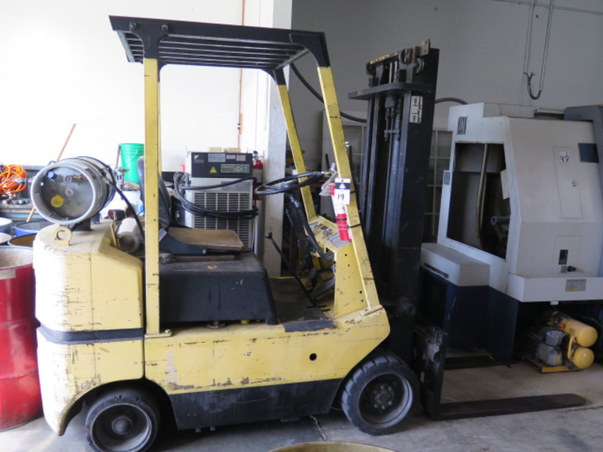 TCM FCG25N5 5000 Lb LPG Forklift s/n 3181144 w/ 2-Stage, 130” Lift Height, Solid Tires, SOLD AS IS