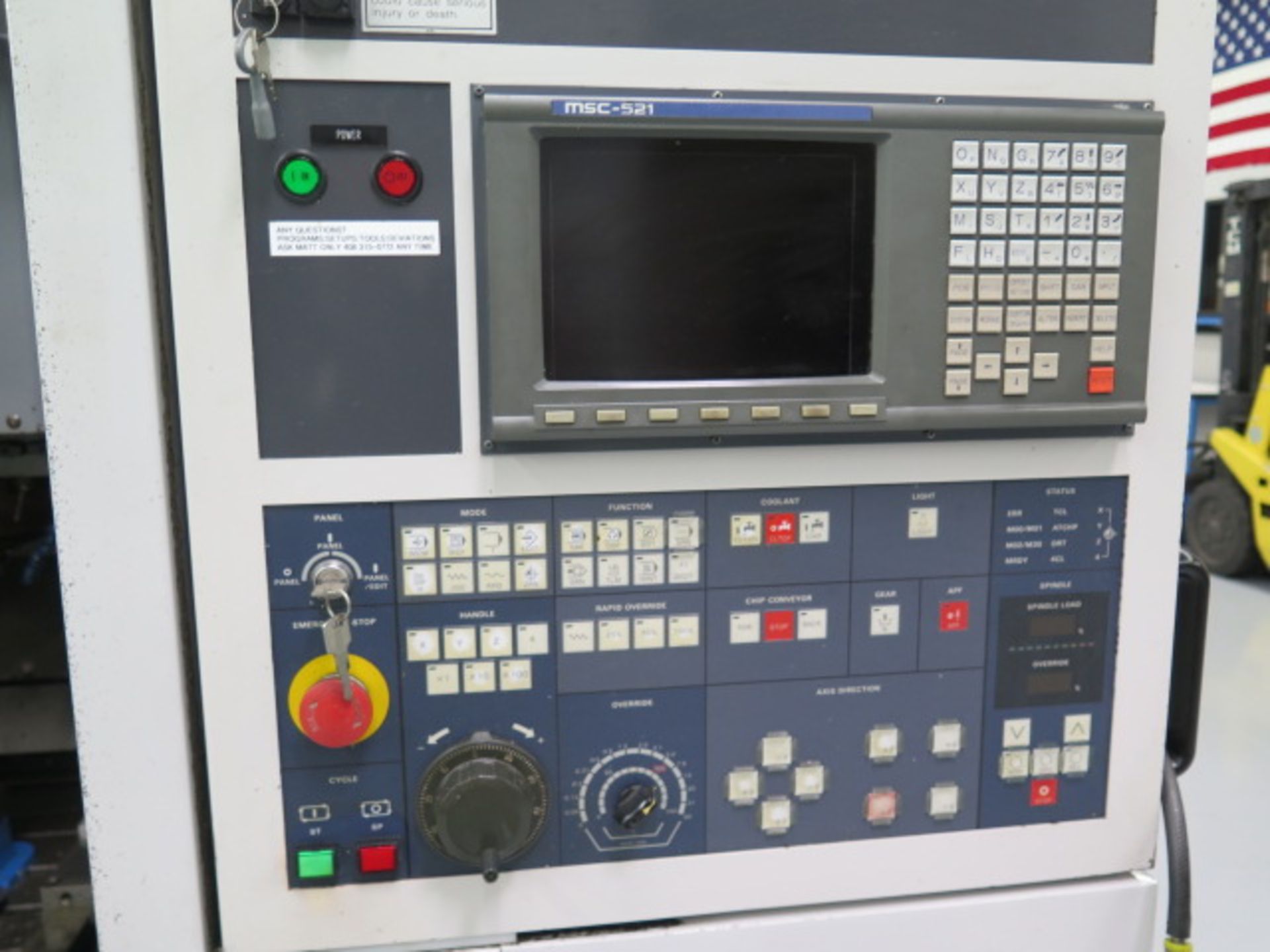 Mori Seiki Frontier-M1 CVNC VMC s/n 366 w/ Miri Seiki MSC-521 Controls, SOLD AS IS - Image 12 of 15