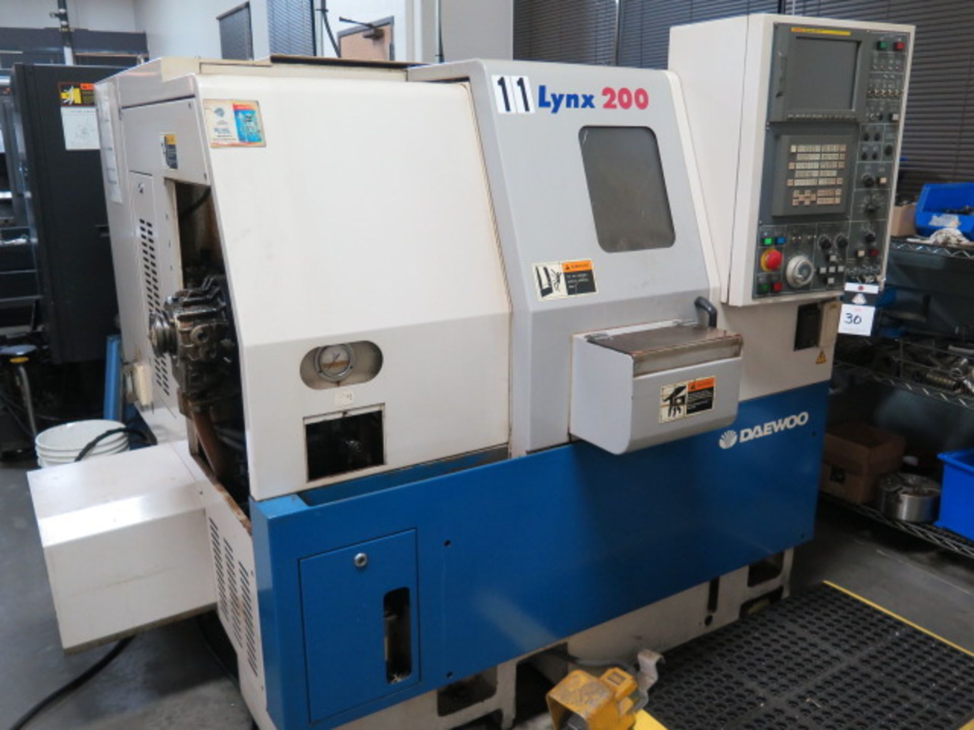 2000 Daewoo LYNX 200B CNC Turning Center s/n L2001751 w/ Fanuc Series 21i-T Controls, SOLD AS IS - Image 3 of 14