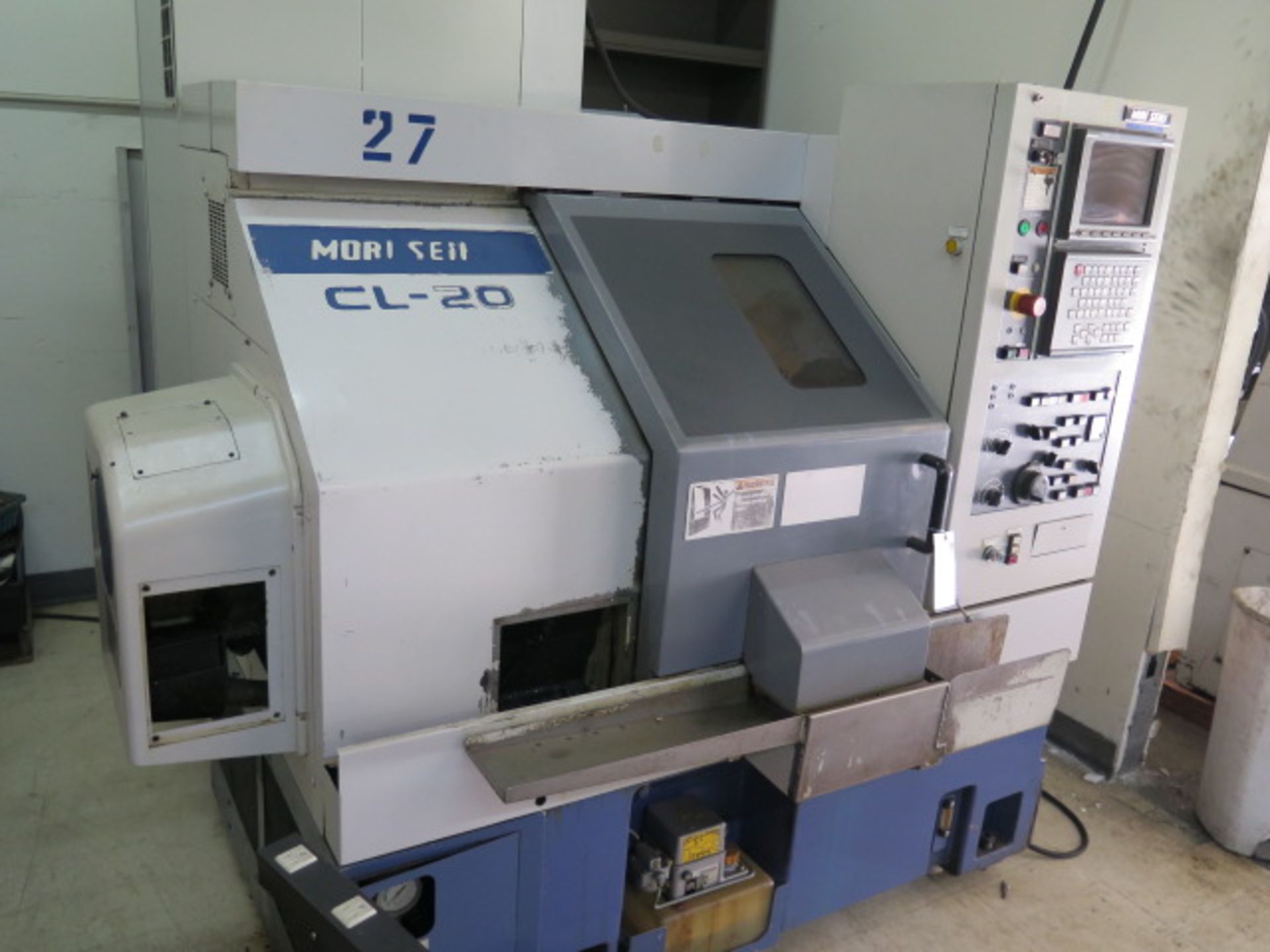 Mori Seiki CL-20B CNC Lathe s/n 1276 (HAS ALARM)w/Mori Seiki MSC-518 Controls, 10-Station,SOLD AS IS - Image 3 of 13