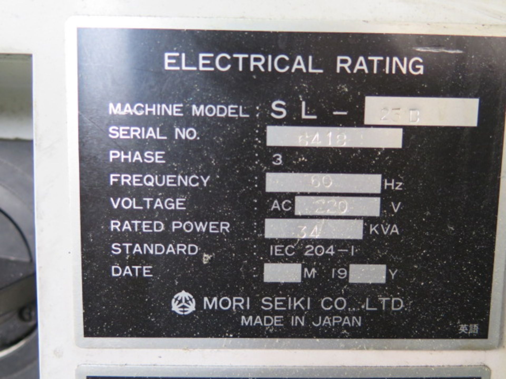 Mori Seiki SL-25B CNC Turning Center s/n 6418 (HAS ALARM) w/ Fanuc Series MF-T6 Controls, SOLD AS IS - Image 12 of 12