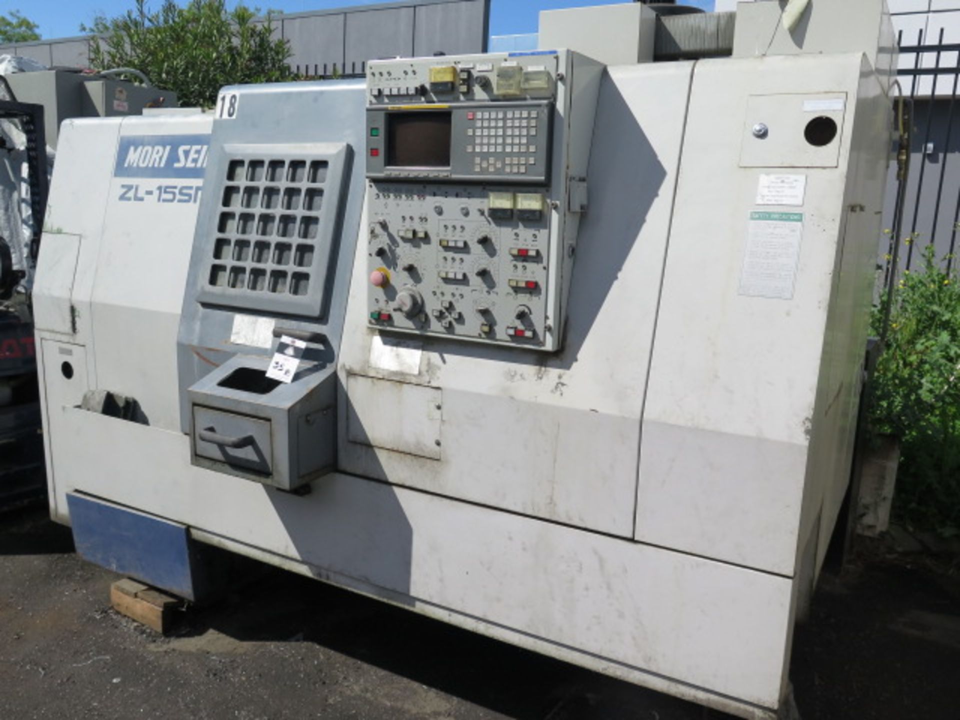 Mori Seiki ZL-15SM Twin Spindle - Twin Turret CNC Turning Center (NEEDS WORK) s/n 254, SOLD AS IS - Image 3 of 13