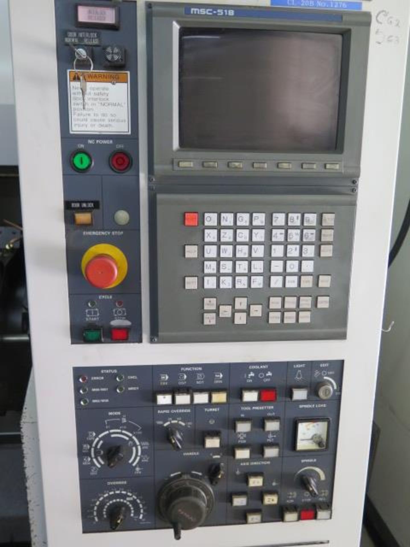 Mori Seiki CL-20B CNC Lathe s/n 1276 (HAS ALARM)w/Mori Seiki MSC-518 Controls, 10-Station,SOLD AS IS - Image 10 of 13