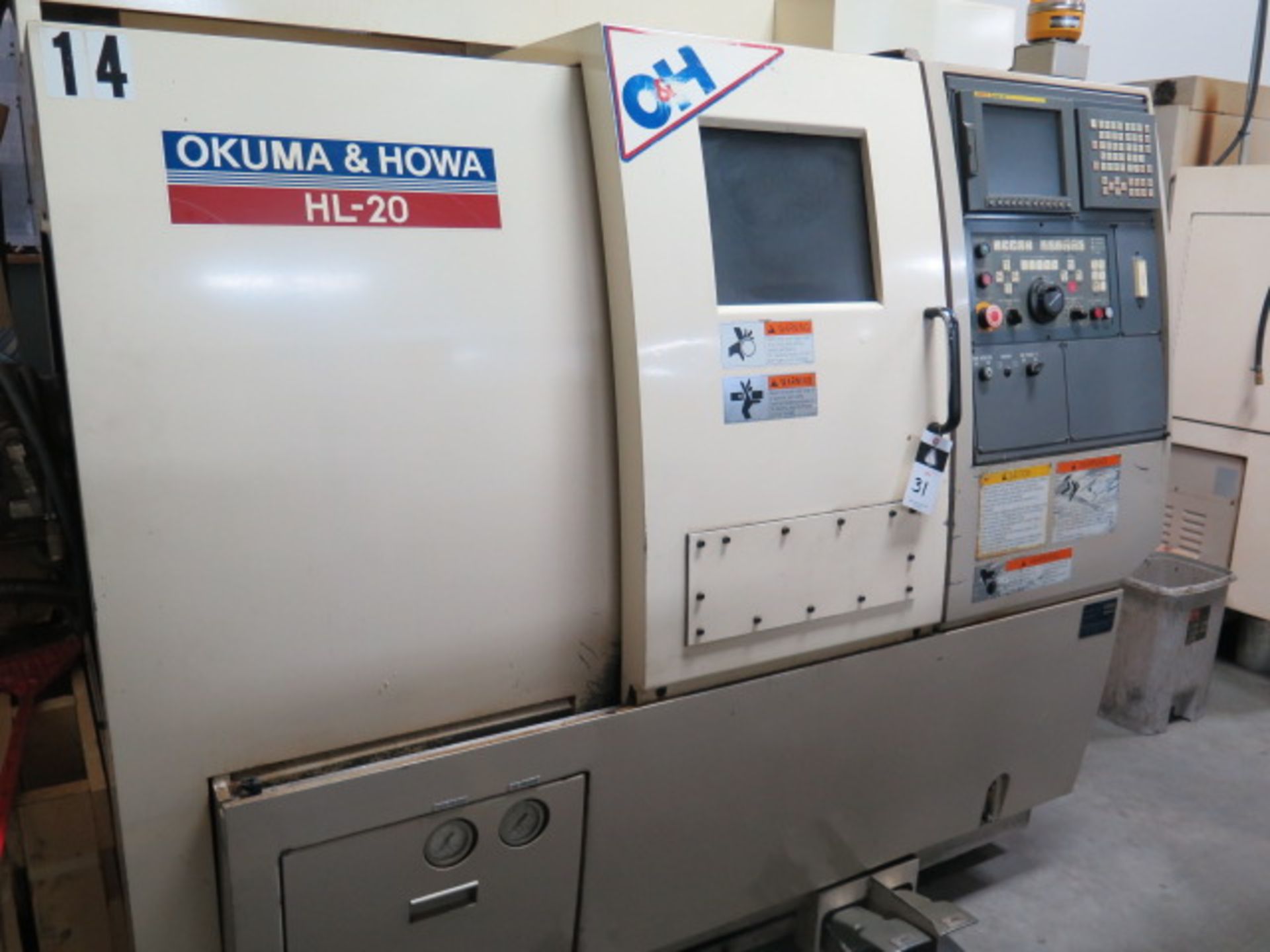 Okuma & Howa HL-20 CNC Turning Center s/n 00888 w/ Fanuc 18i-T Controls, 12-Station, SOLD AS IS - Image 3 of 12
