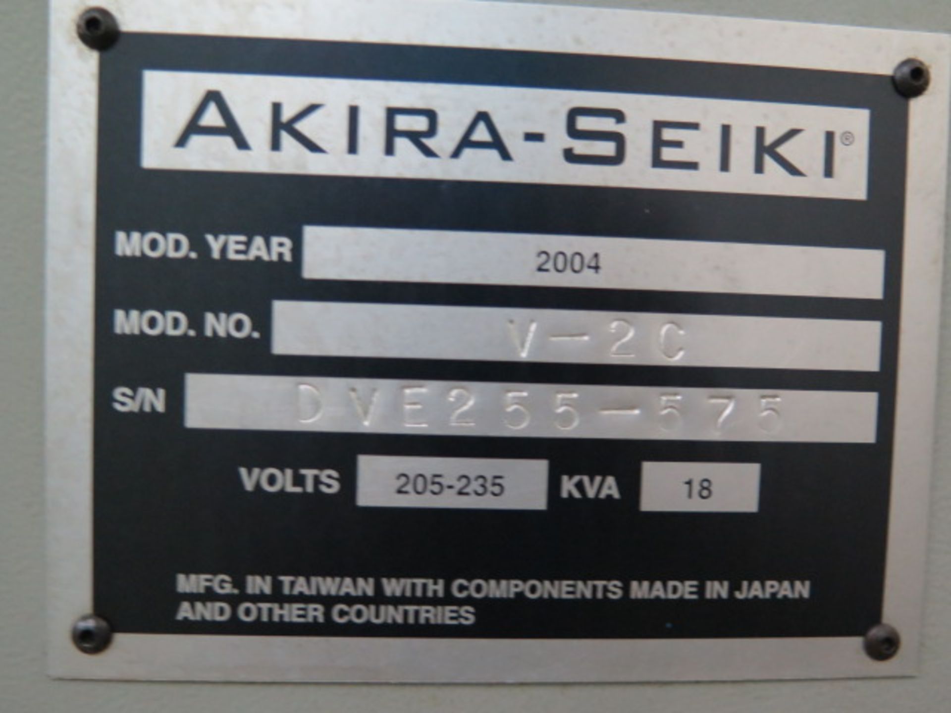 Akira Seiki Performa V2 CNC VMC w/ Mitsubishi Controls, Hand Wheel, 20-Station, SOLD AS IS - Image 14 of 14