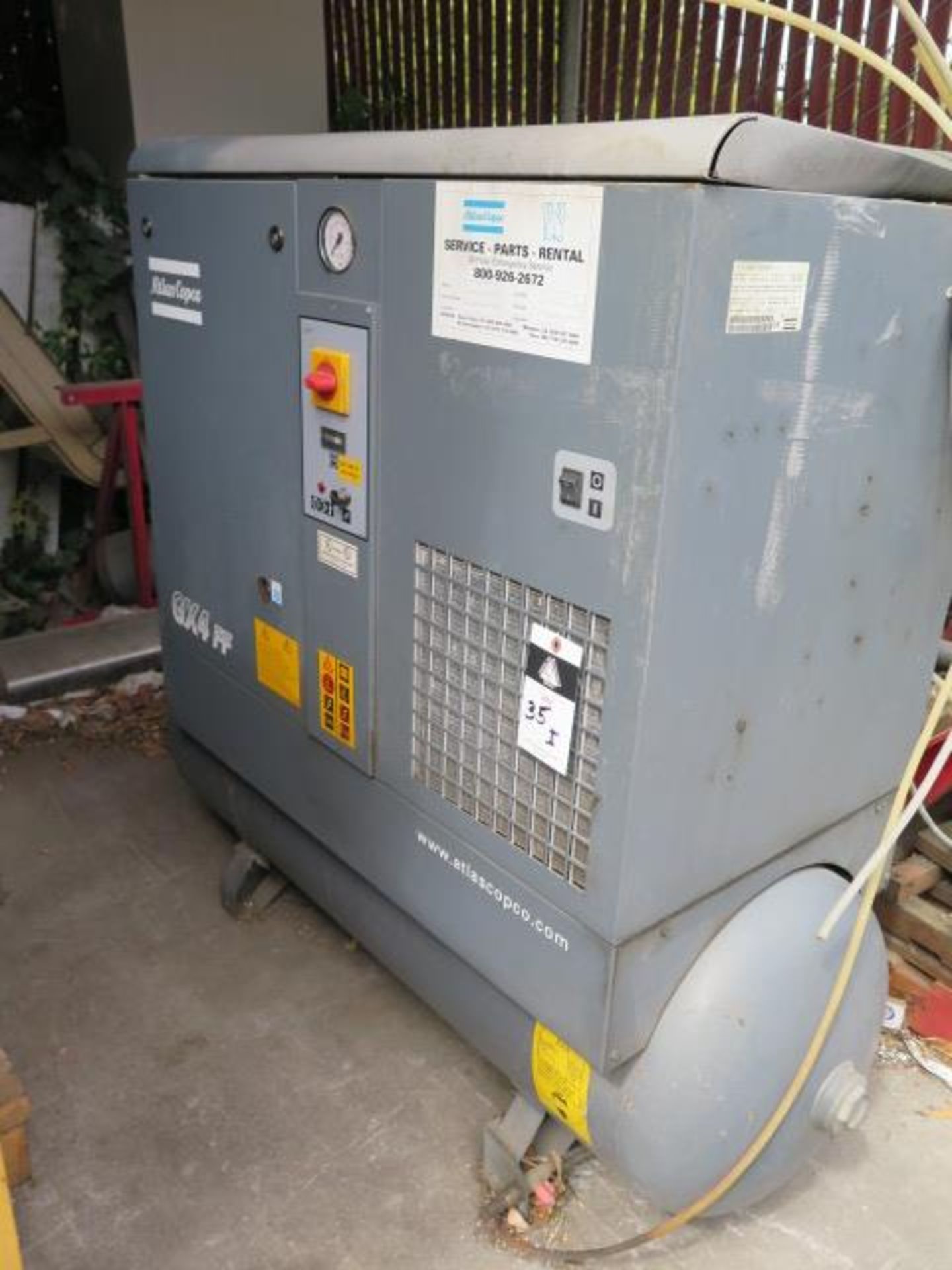 2005 Atlas Copco GX4FF Rotary Air Compressor s/n AII645326 w/ 60 Gallon Tank, 260 Hours (SOLD AS-IS
