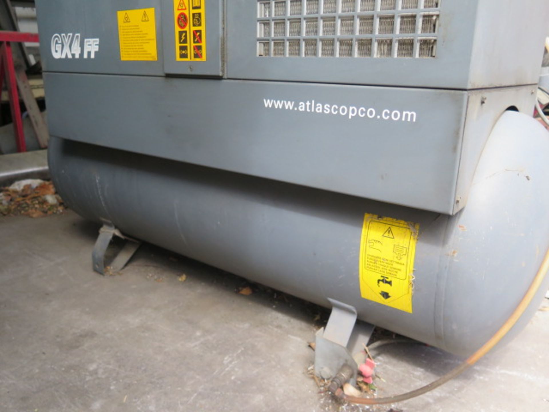 2005 Atlas Copco GX4FF Rotary Air Compressor s/n AII645326 w/ 60 Gallon Tank, 260 Hours (SOLD AS-IS - Image 3 of 11