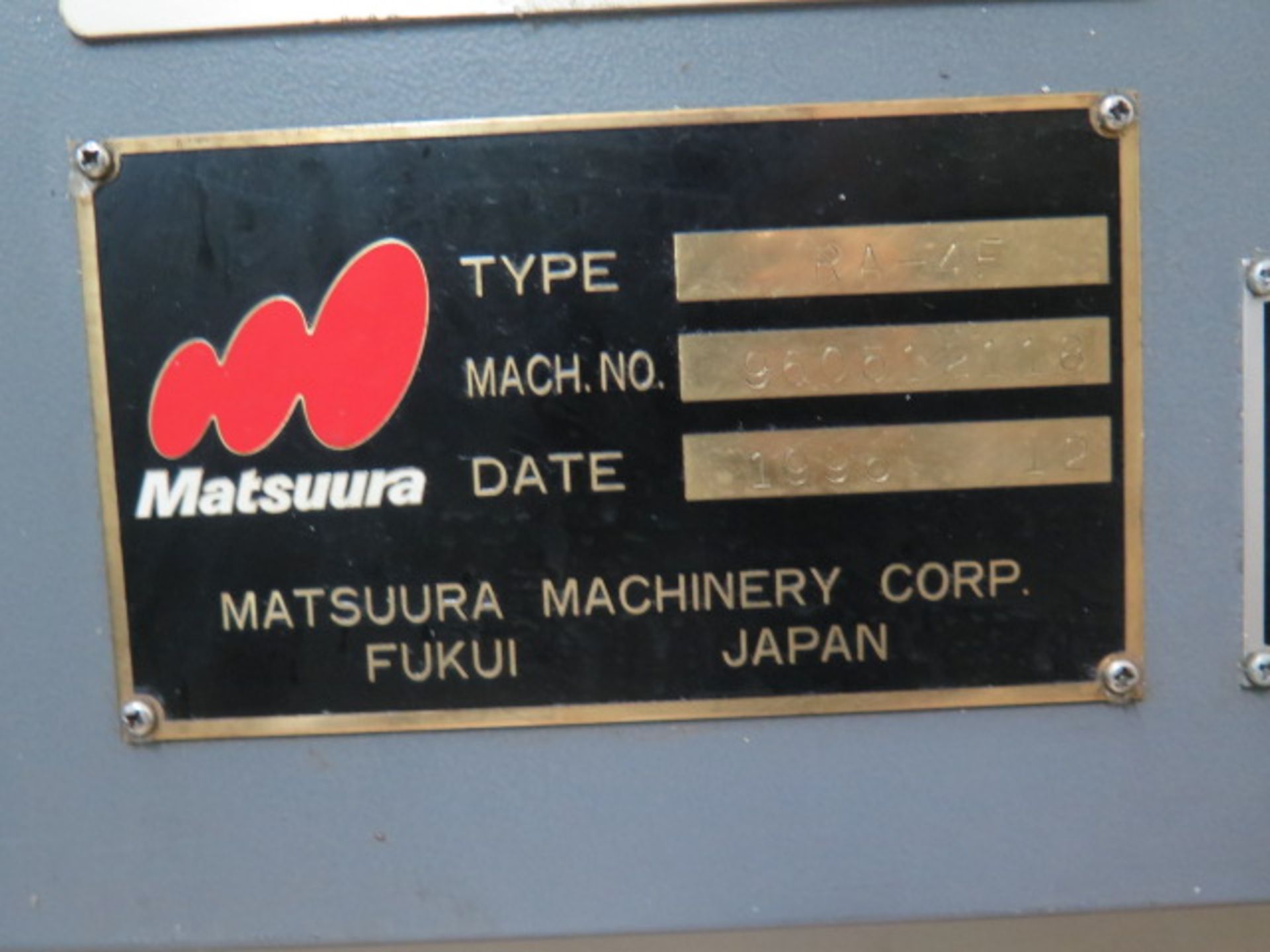 Matsuura RA-IV F 2-Pallet CNC VMC s/n 960512118 w/ Matsuura/Yasnac i-80, SOLD AS IS - Image 23 of 23