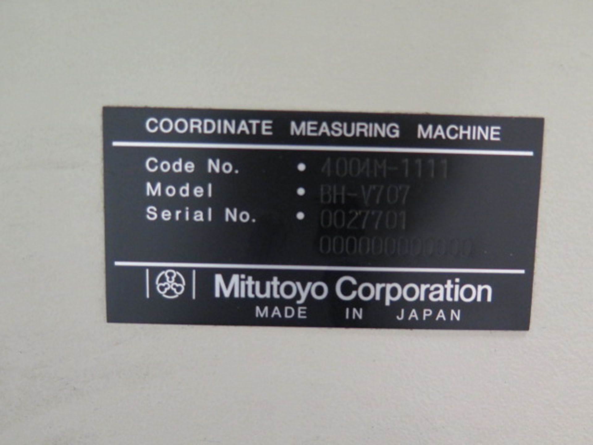 Mitutoyo “Bright-M” BTR-M707 CMM s/n 0027701 e/ Renishaw MH-8 Probe Head,27.75” x 27.75”, SOLD AS IS - Image 15 of 15