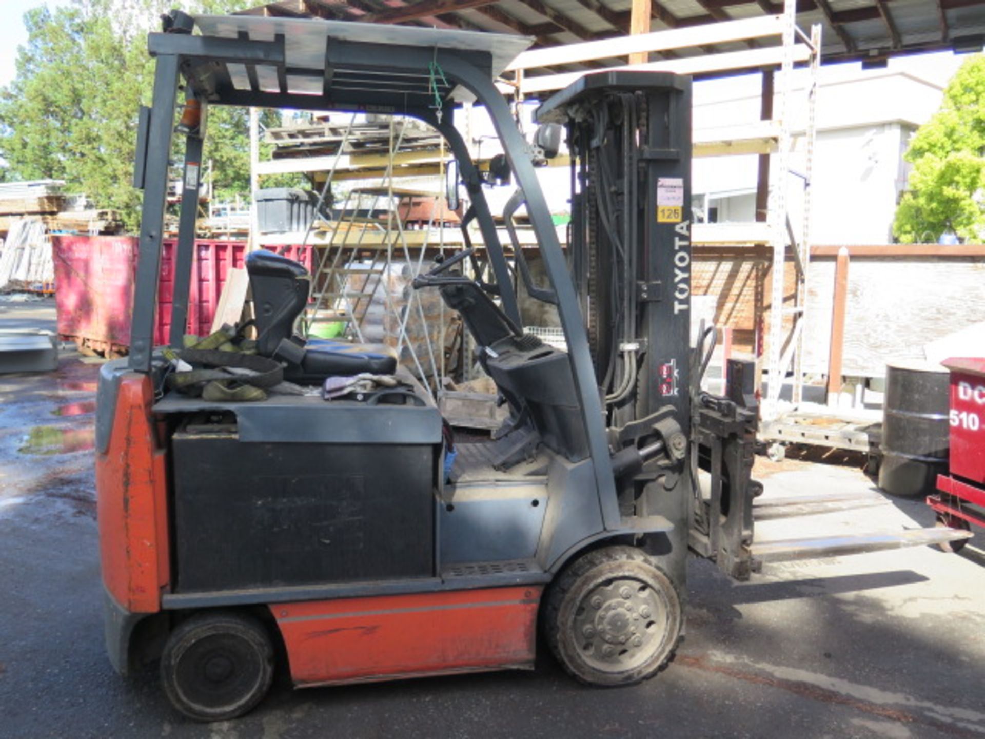 Toyota 8FBCU20 Single-Double Electric Forklift s/n 62017 w/3-Stage Mast, 187” Lift Height,SOLD AS IS - Image 2 of 18