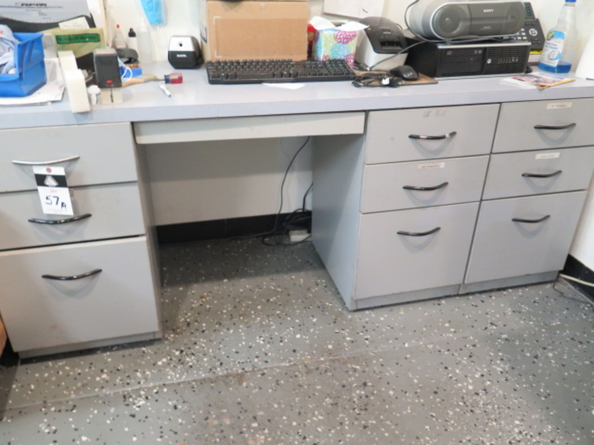 Desk and File Cabinet (SOLD AS-IS - NO WARRANTY)