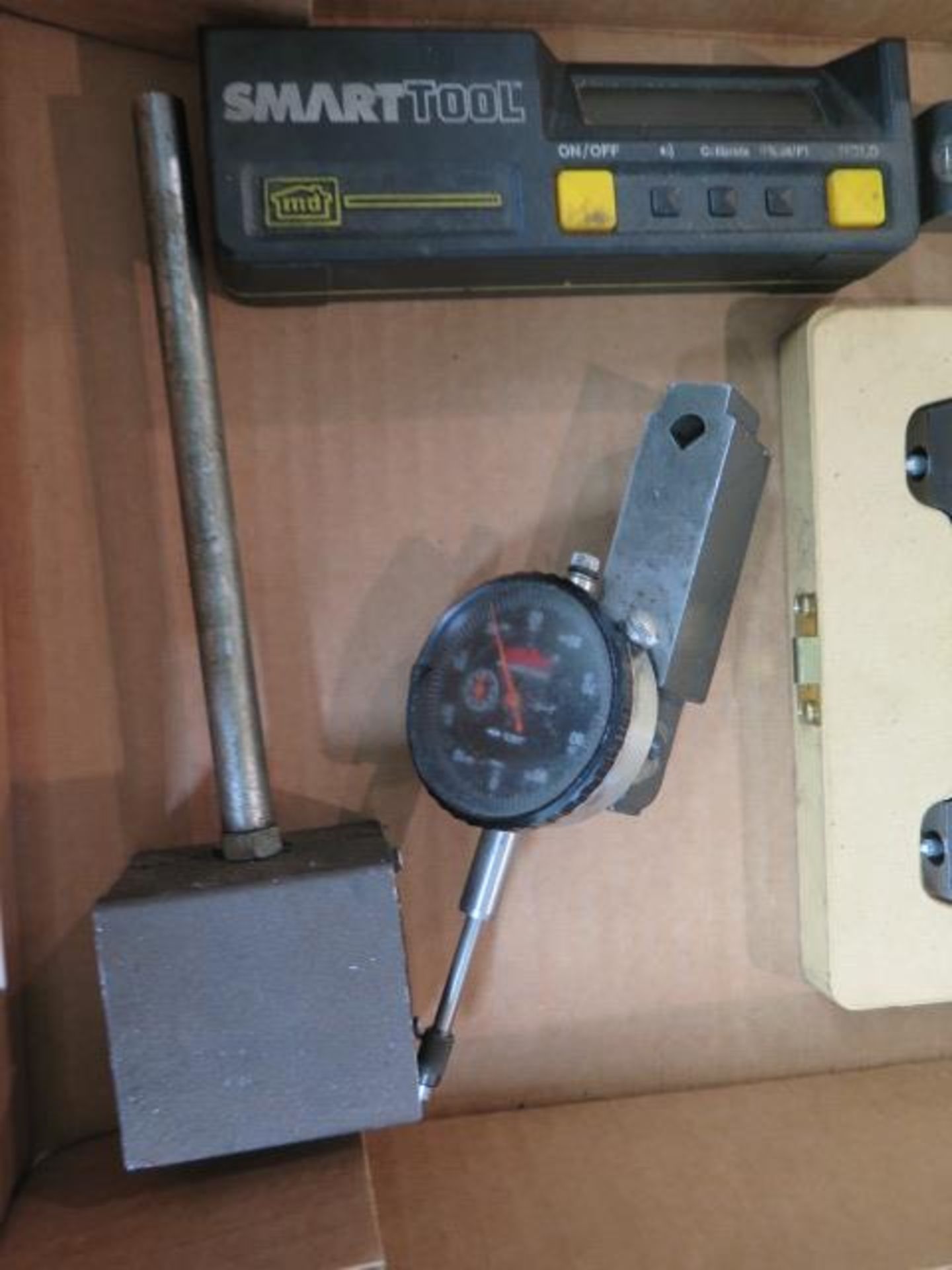 Starrett 6" Master Level, AMT Mill Trammel Gage, MD Digital Level and (2) Magnetic Indicator - Image 5 of 5