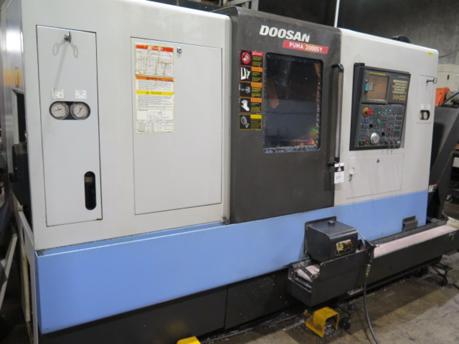 2007 Doosan PUMA 2000SY Twin Spindle CNC Turning Center s/n P200SY0835 w/ Fanuc 18i-TB, SOLD AS IS - Image 2 of 21