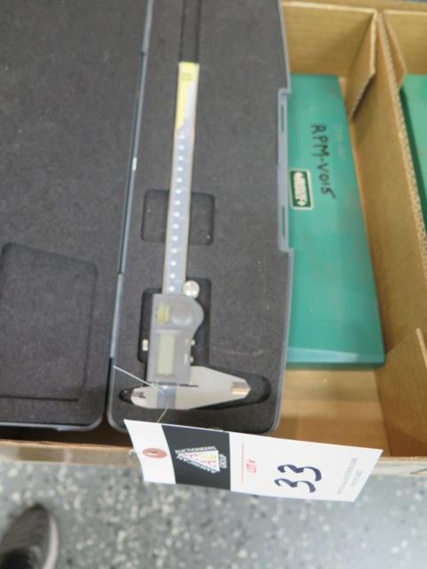 Fowler and Insize 8" Digital Calipers (2) and Insize 6" Digital ID Groove Caliper (SOLD AS-IS - NO