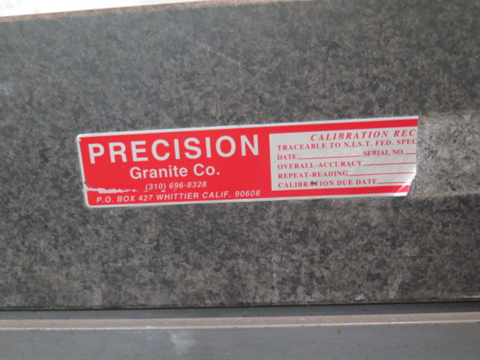 Precise 36” x 48” x 6” Granite Surface Plate w/ Roll Stand (SOLD AS-IS - NO WARRANTY) - Image 5 of 5