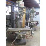 Bridgeport Series 1 – 2Hp Vertical Mill s/n 211171 w/ Newall C80 Programmable DRO, SOLD AS IS