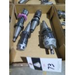 CAT-40 Taper Boring Heads (2), Keyless Drill Chuck and Lang Spin Brush Tool (SOLD AS-IS - NO