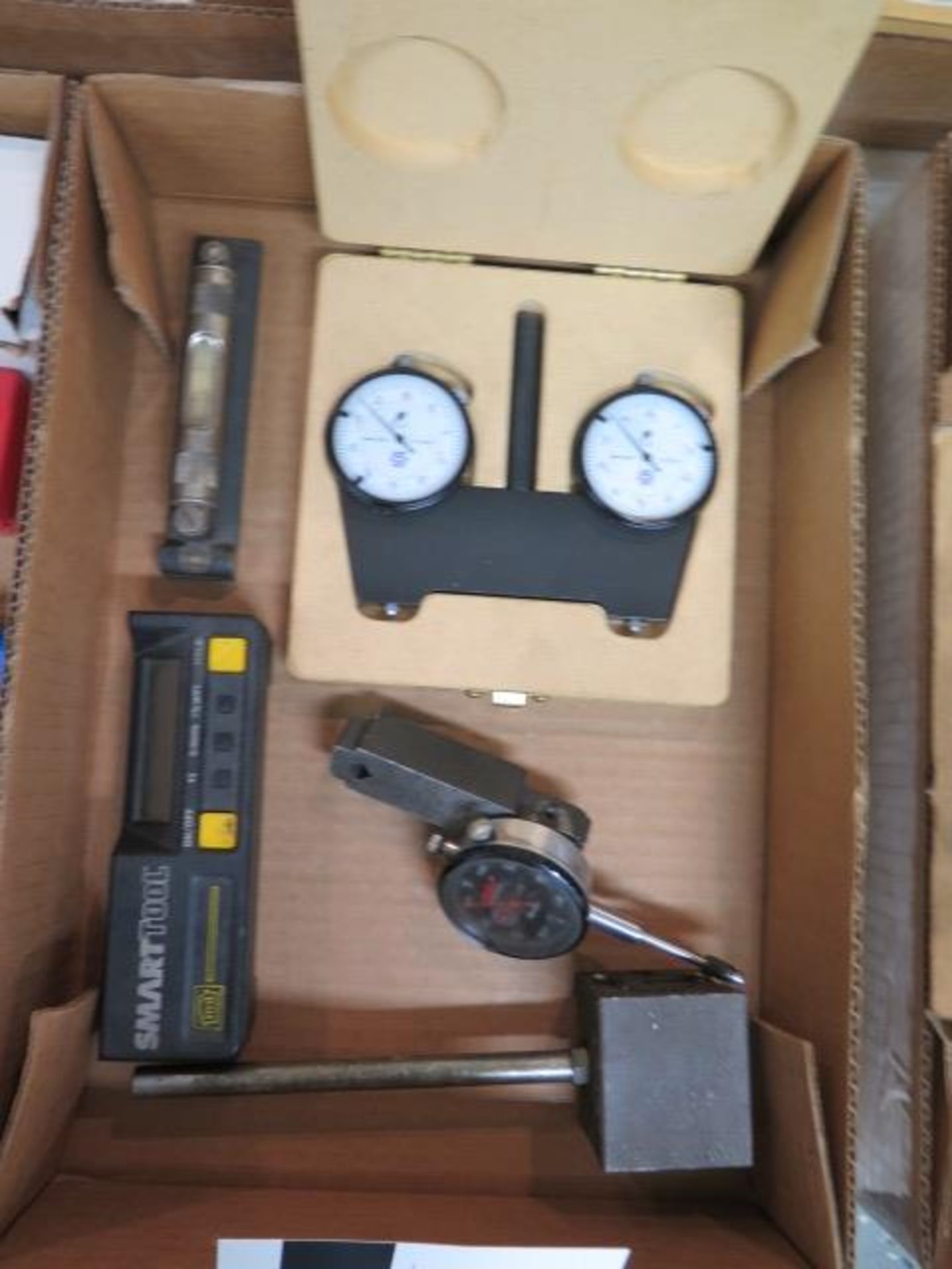Starrett 6" Master Level, AMT Mill Trammel Gage, MD Digital Level and (2) Magnetic Indicator - Image 2 of 5