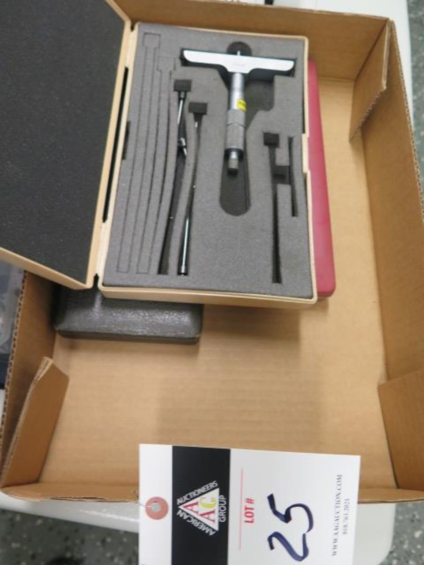 Mitutoyo and Starrett 0-6" Depth Mic Sets (3) (SOLD AS-IS - NO WARRANTY)