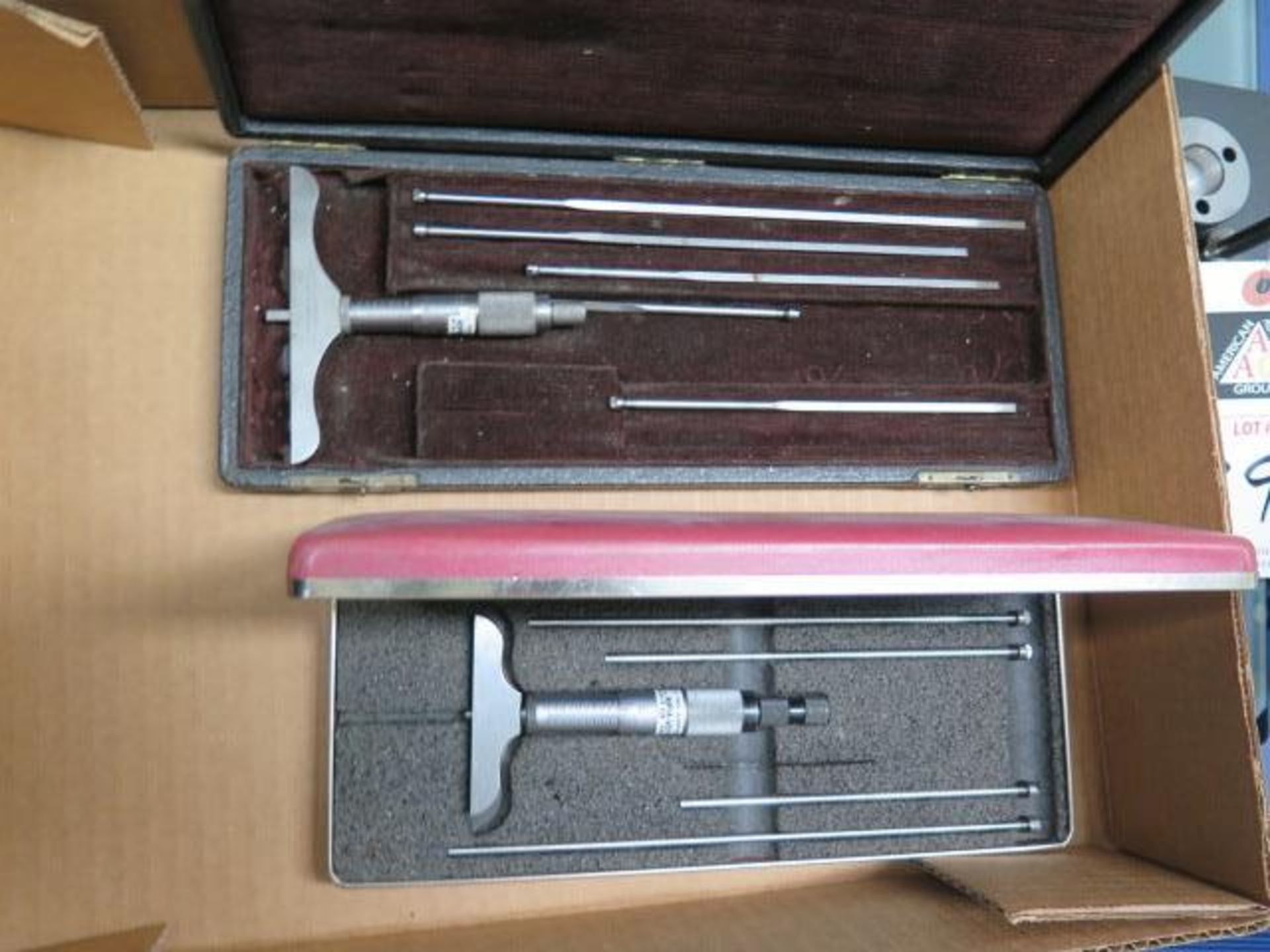Mitutoyo and Starrett 0-6" Depth Mic Sets (3) (SOLD AS-IS - NO WARRANTY) - Image 3 of 5