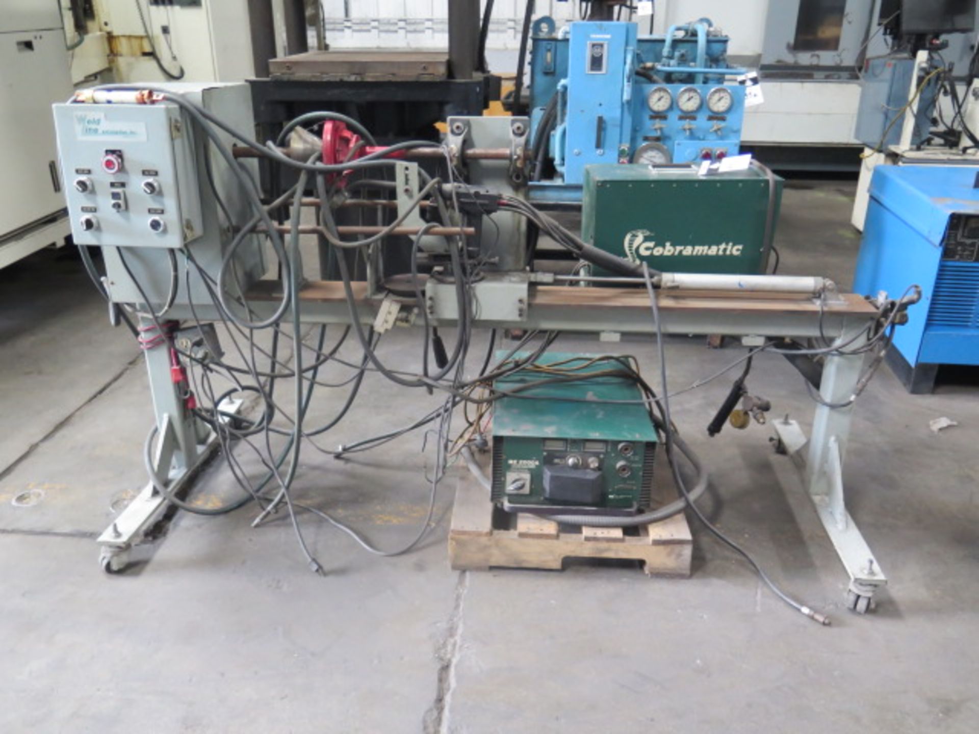 Weld Line Automation Syst Automated Seam Welder w/n MK2000A 300 Amp CV-CC Pulsed Welding, SOLD AS IS