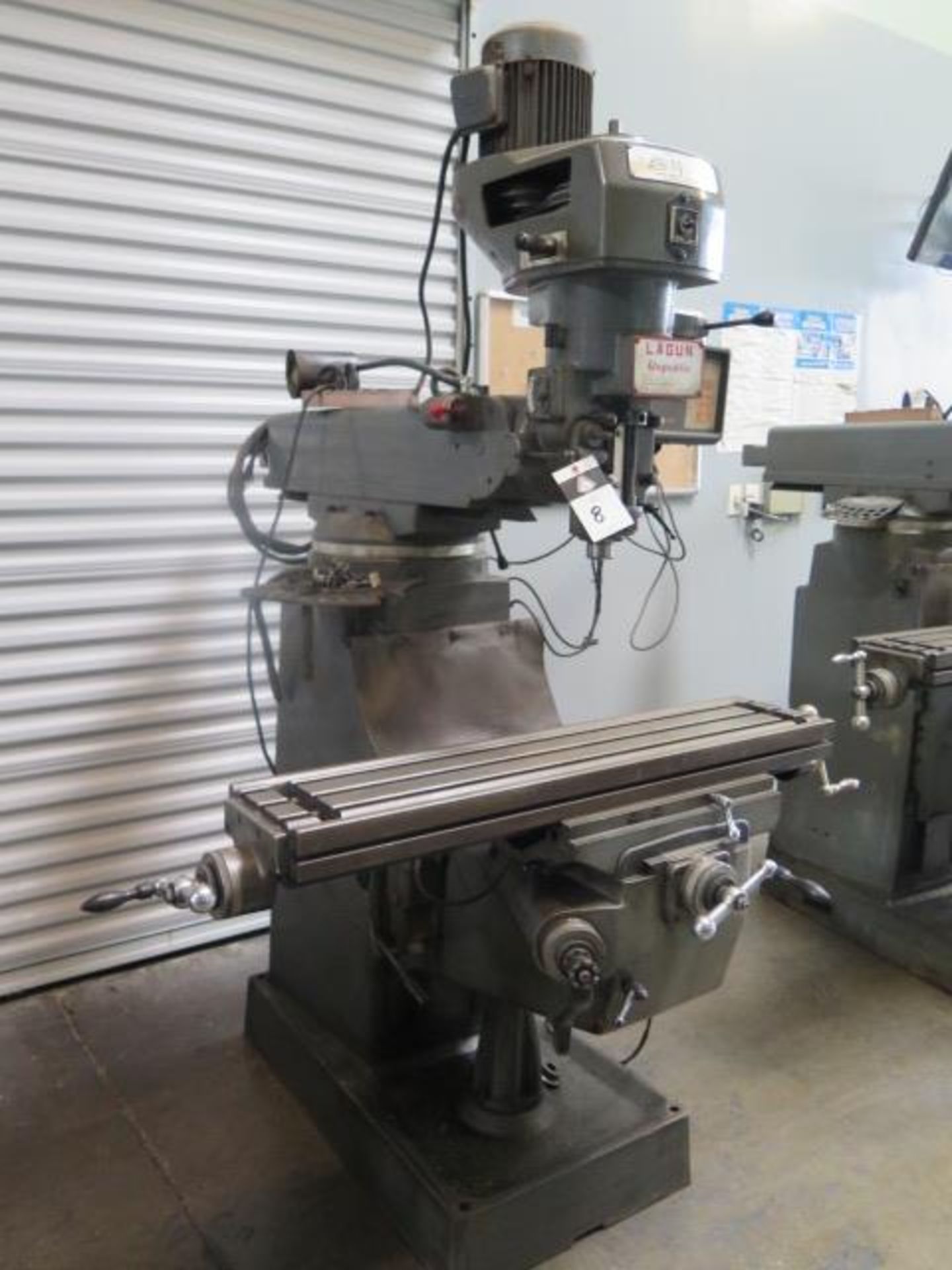 Lagun FT-1 Vertical Mill w/ Anilam Wizard DRO, 55-2940 RPM, 8-Speeds, 9” x 42” Table SOLD AS-IS - Image 3 of 9